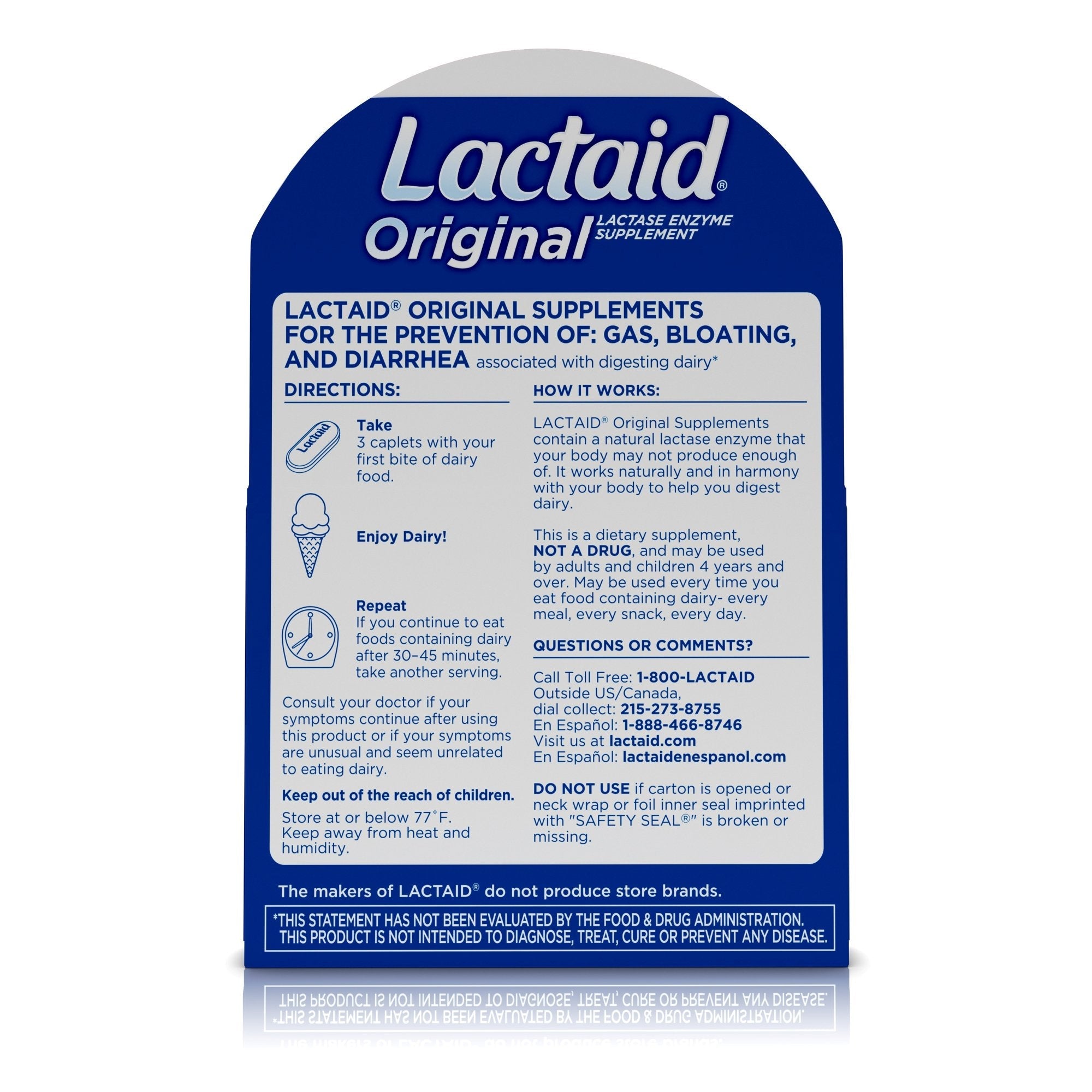 Lactaid® Original Lactase Enzyme Dietary Supplement (1 Unit)