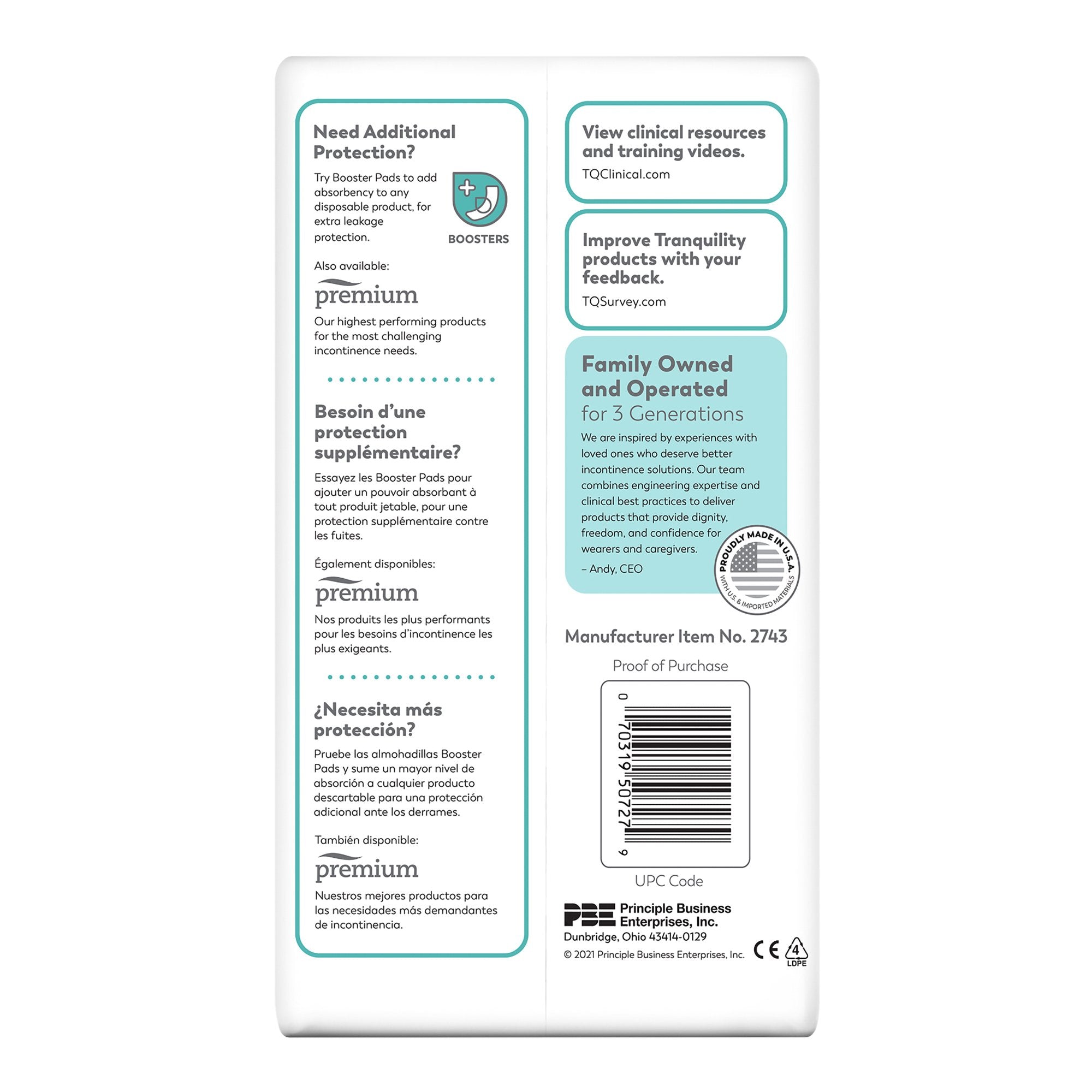 Tranquility® Essential Heavy Incontinence Brief, Extra Small (10 Units)