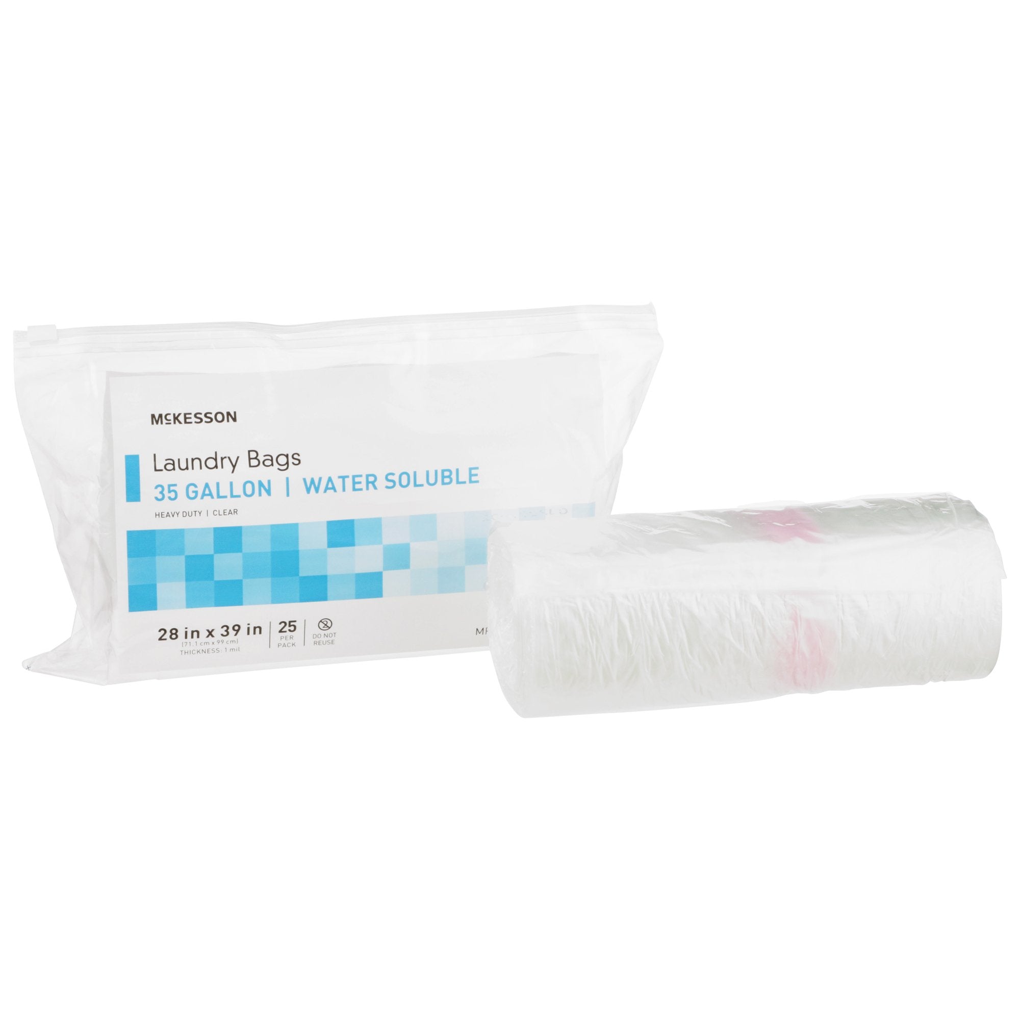 McKesson Water Soluble Laundry Bag, 30-35 gal Capacity (25 Units)
