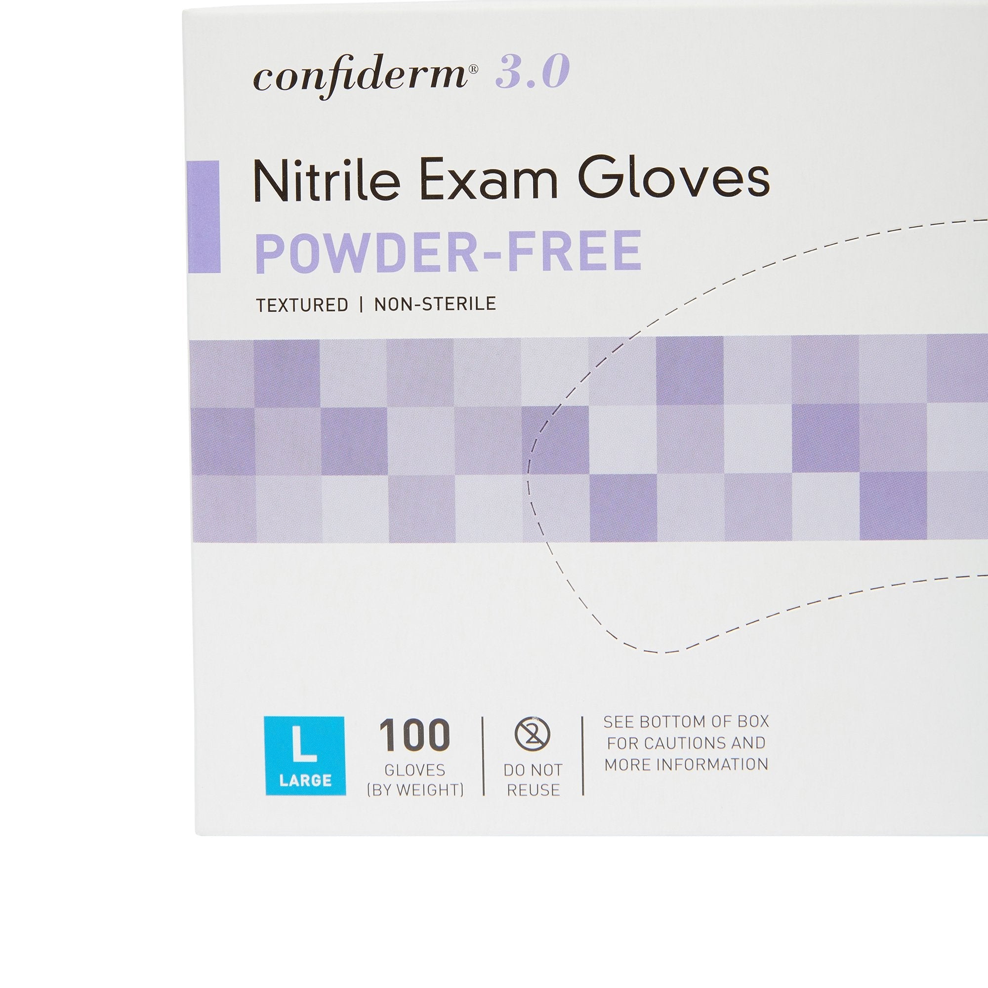 McKesson Confiderm® 3.0 Nitrile Exam Gloves, Large, Blue - 100 Pack