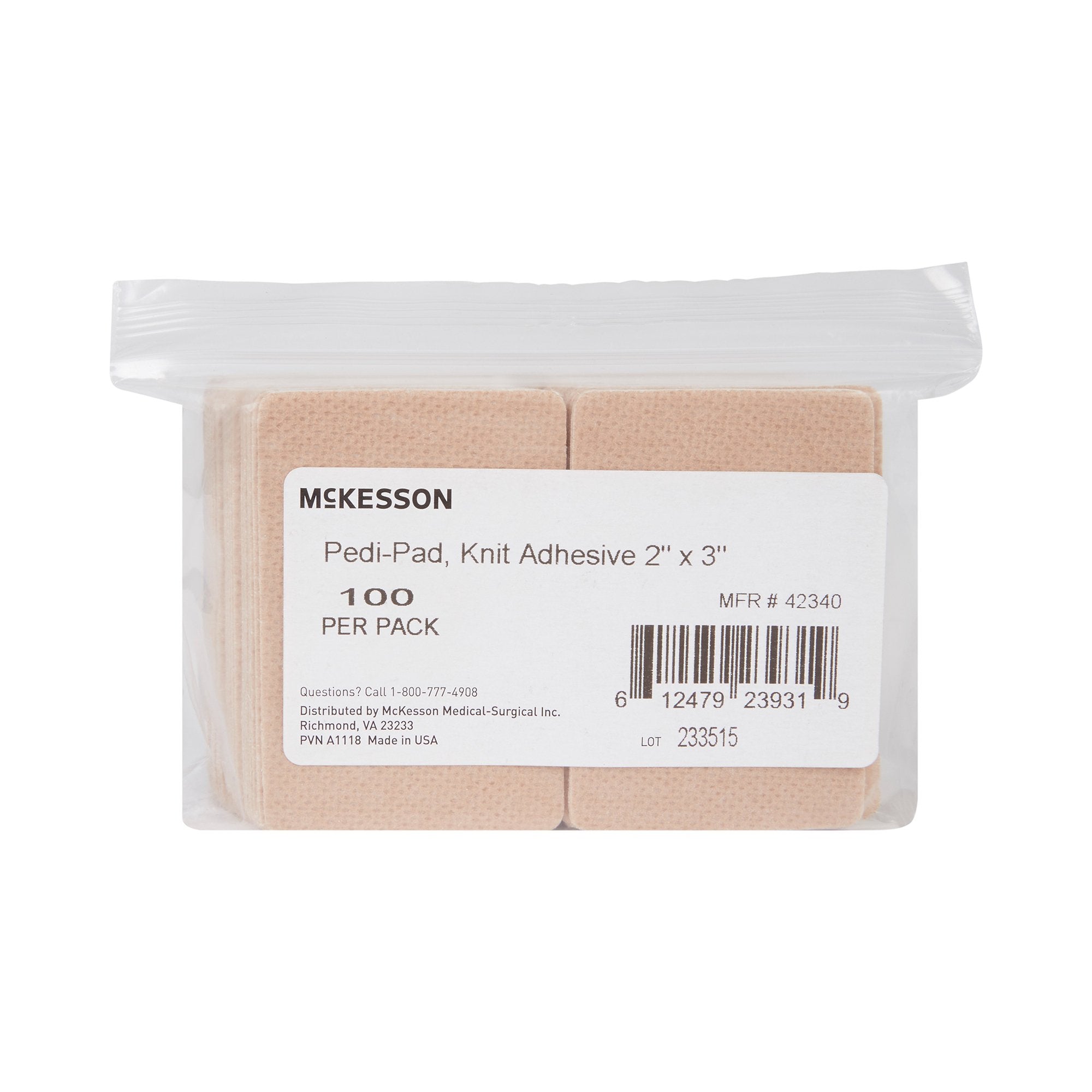 McKesson Beige Protective Pad, 2 x 3 Inch (100 Units)