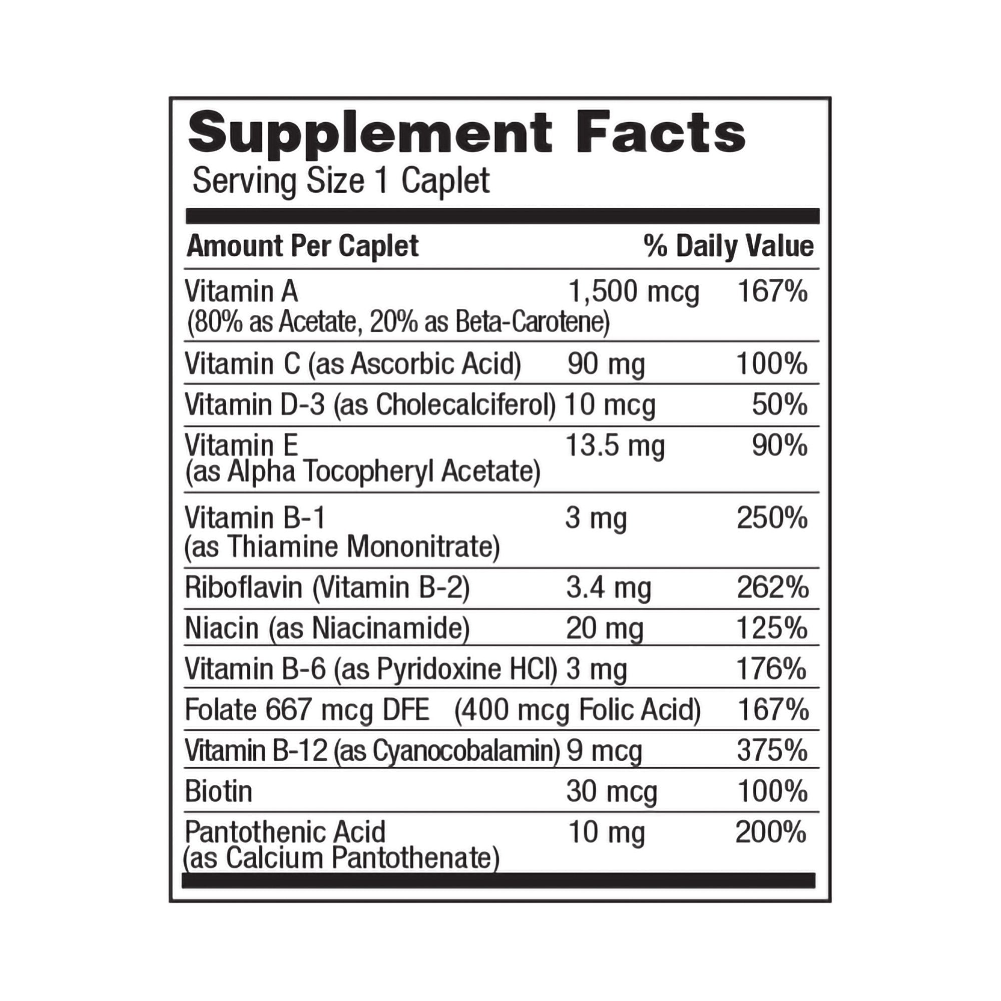 Multivitamin Supplement Geri-Care® Tablet 100 per Bottle - image 4