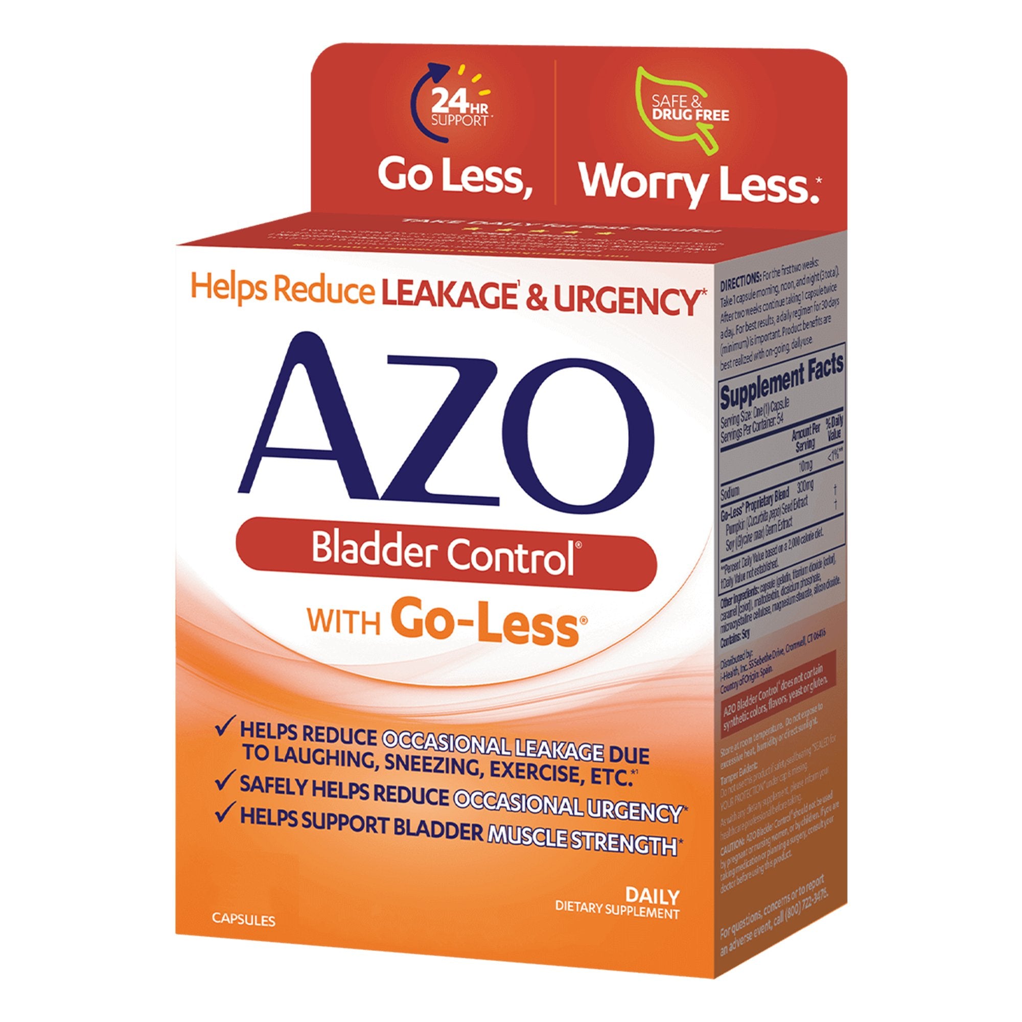 Urinary Pain Relief AZO® Pumpkin Seed / Soy Germ Extracts Capsule 54 per Box - image 3