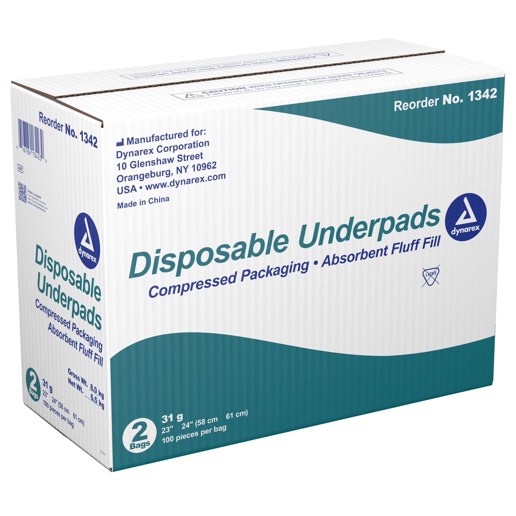 Disposable Underpad Dynarex® 23 X 24 Inch Fluff Light Absorbency - image 2