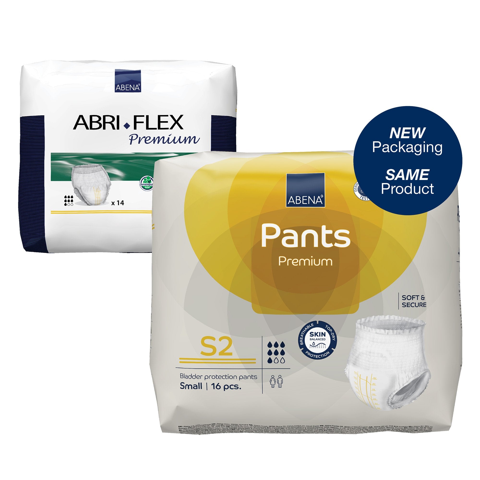 Absorbent Underwear Abena® Premium Pants S2 Pull On with Tear Away Seams Adult Small Unisex Disposable Heavy Absorbency - image 2