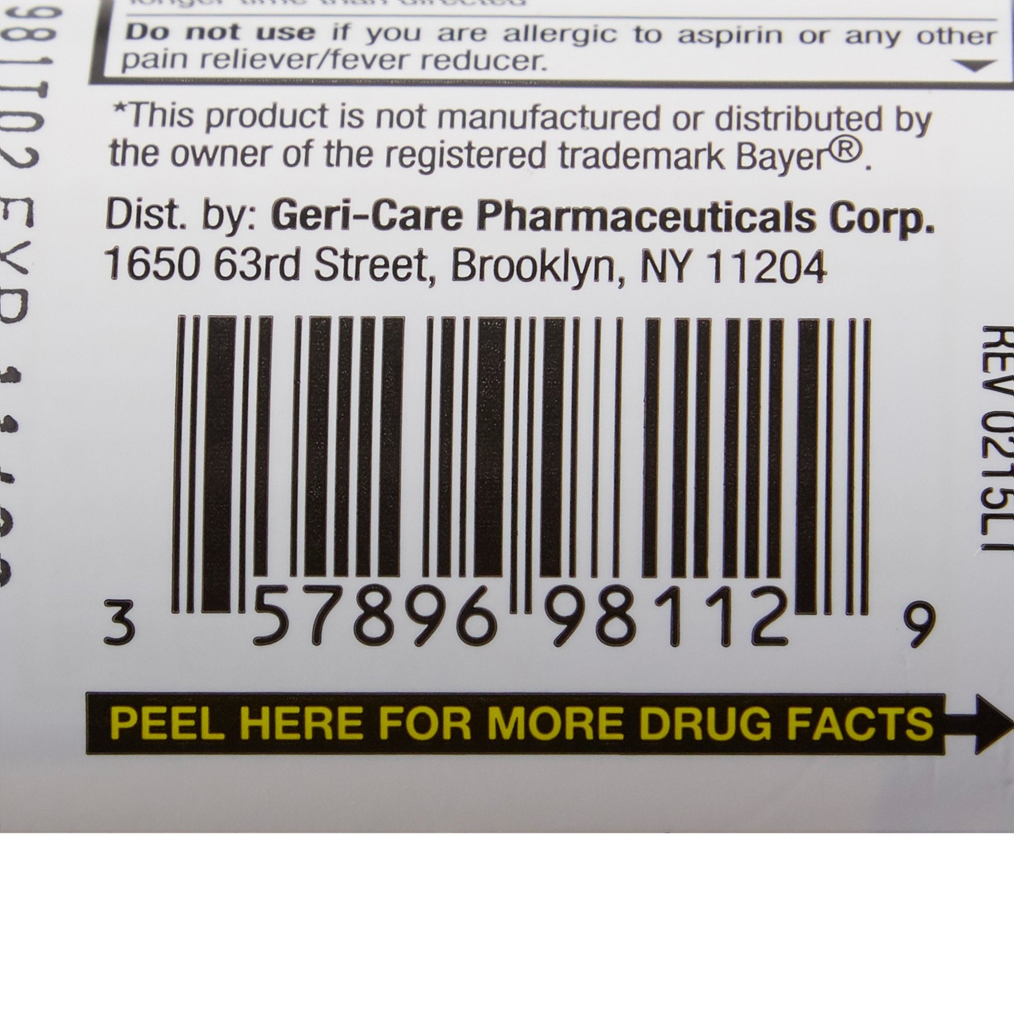 Pain Relief HEALTH STAR® 81 mg Strength Aspirin Tablet 120 per Bottle - image 5