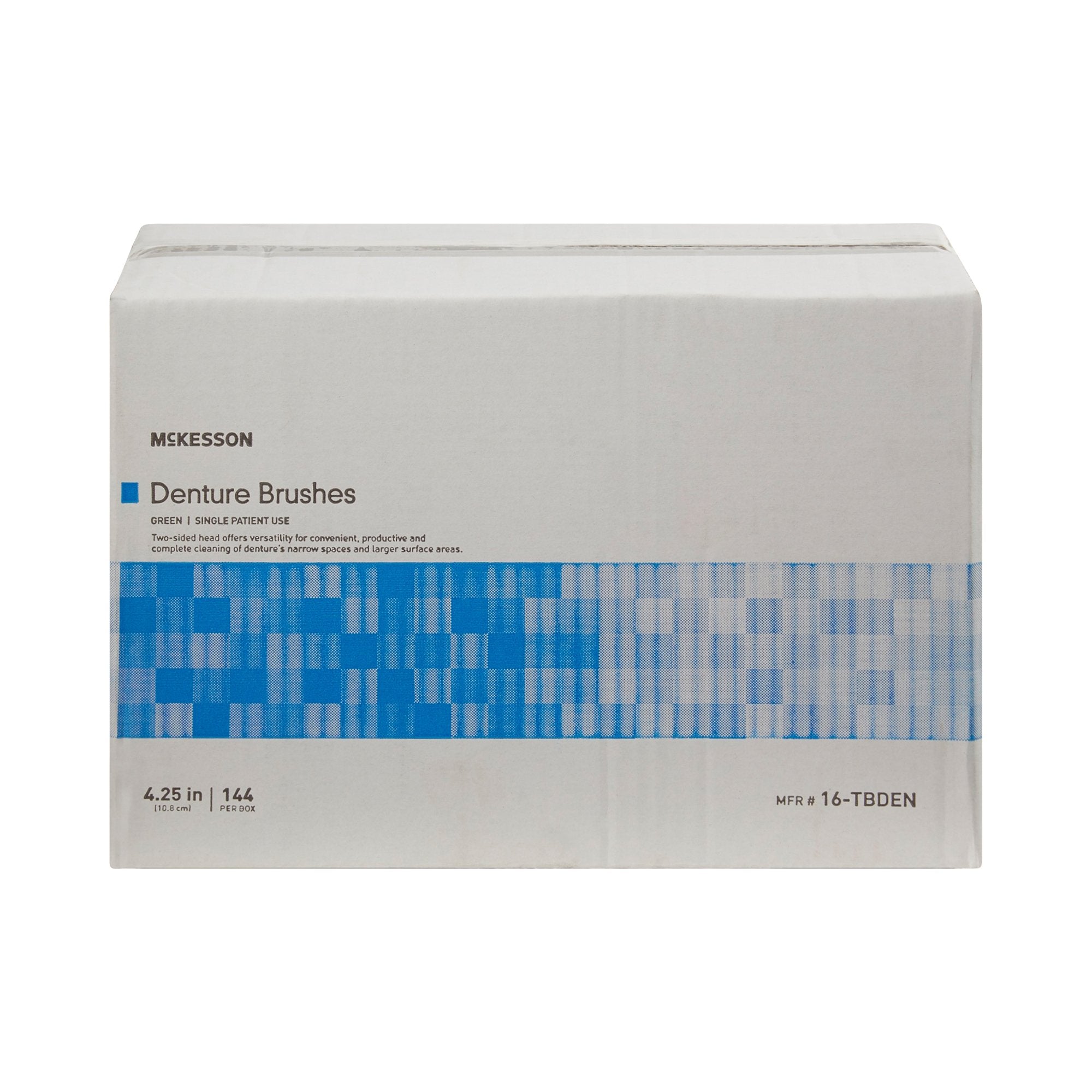 Denture Brush McKesson 2-Sided Bristle Green - image 3