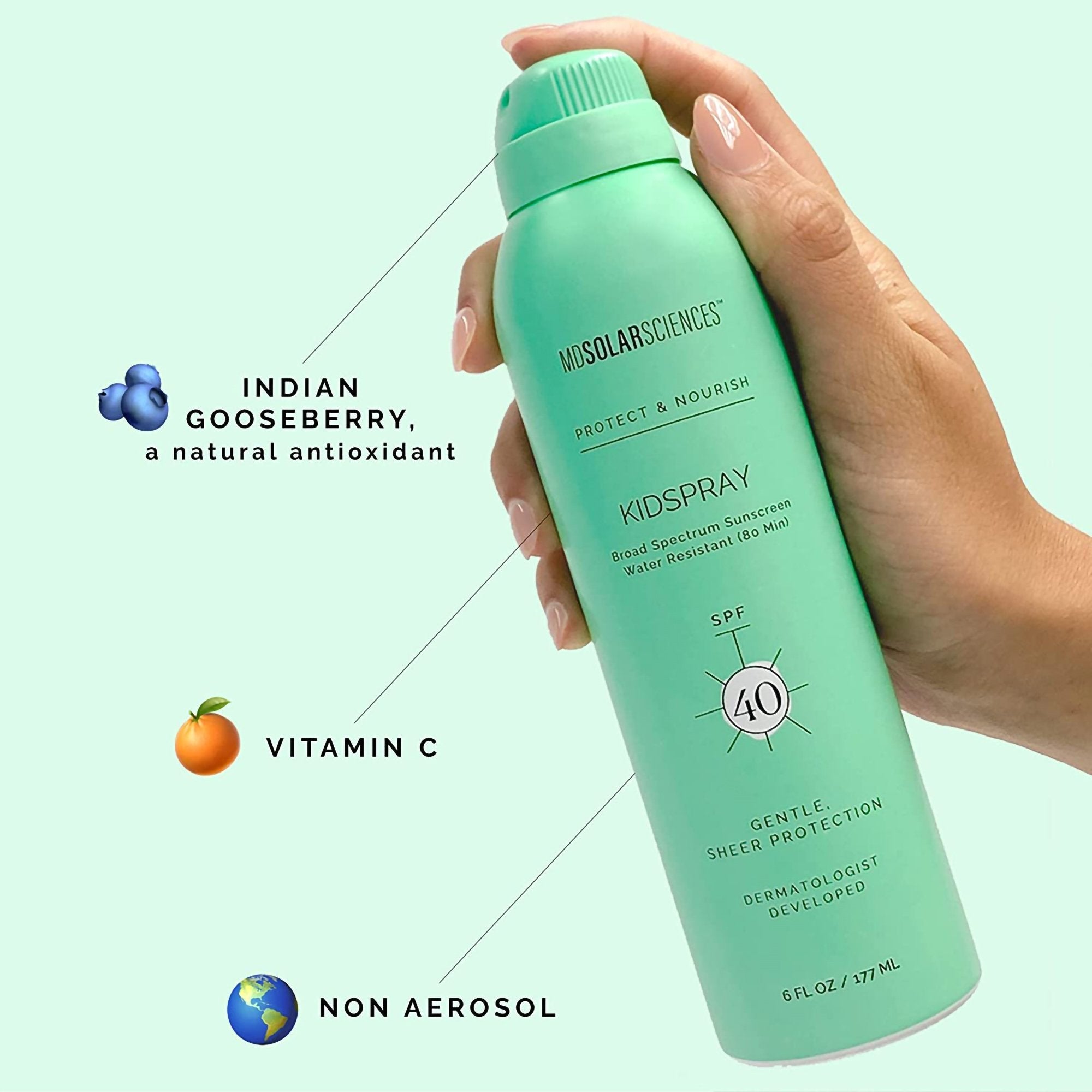 Sunscreen MDSolarsciences™ Kid Spray SPF 40 Spray 6 oz. Pump Bottle - image 7