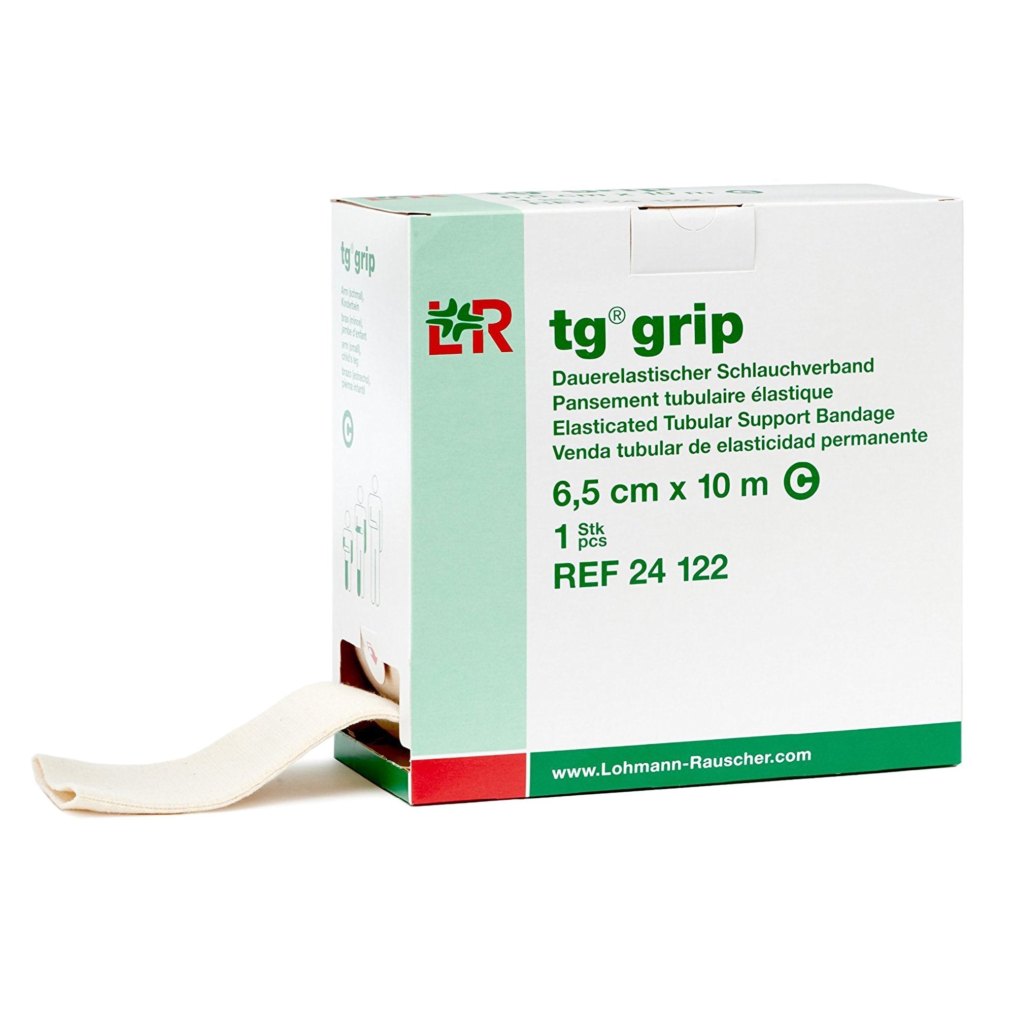 Elastic Tubular Support Bandage tg® grip 2-3/4 Inch X 11 Yard Medium Hand / Wrist / Small Elbow / Ankle Pull On White NonSterile Size C Standard Compression