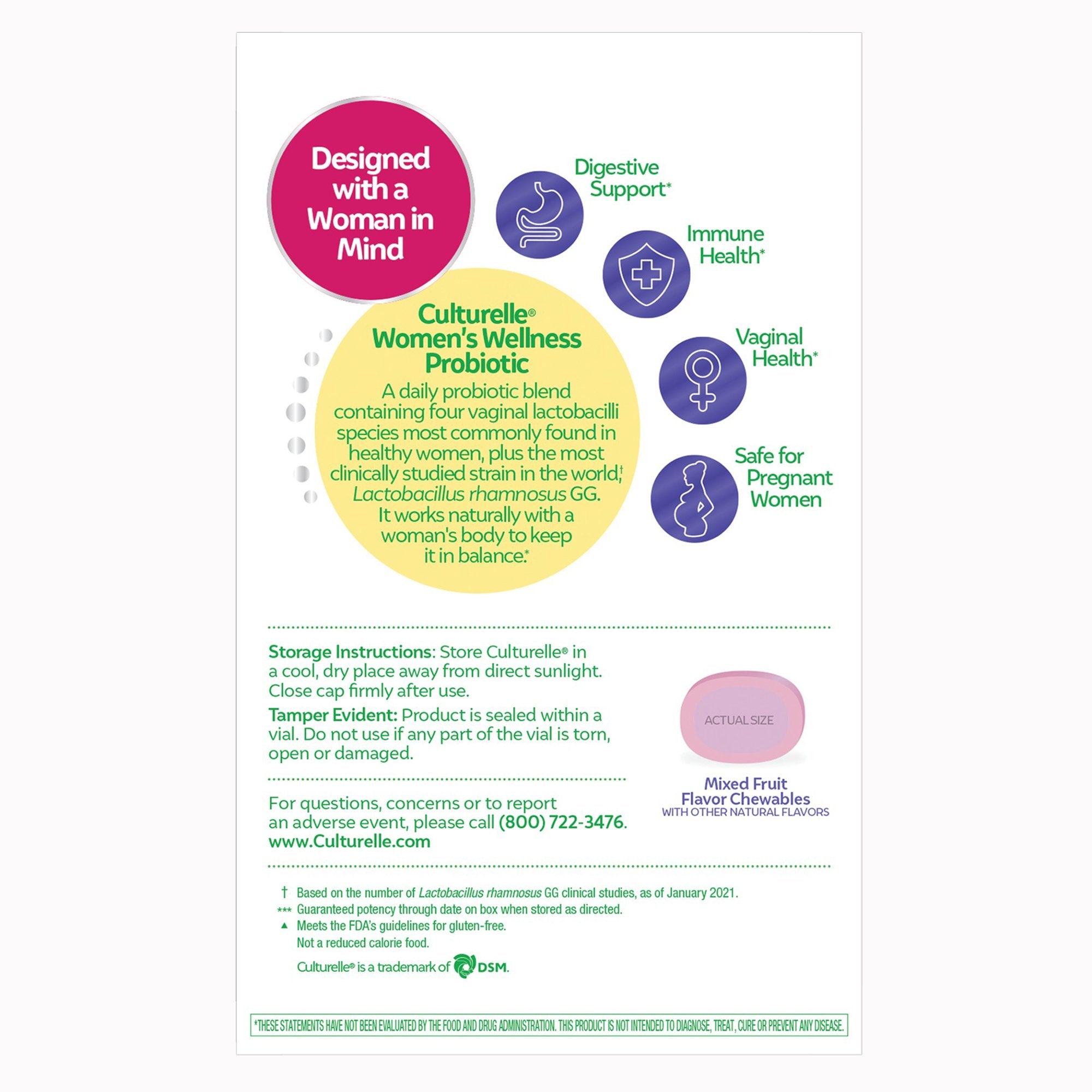 Probiotic Dietary Supplement Culturelle® 30 per Box Chewable Tablet - image 4