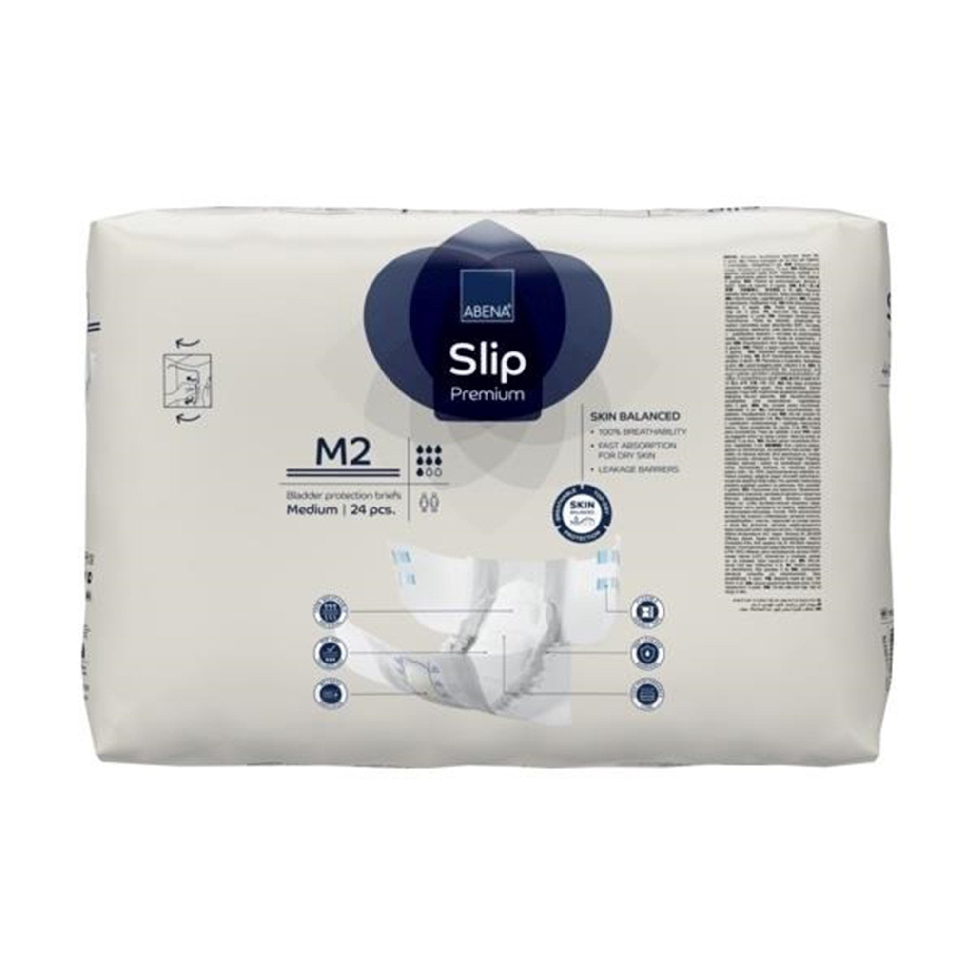 Incontinence Brief Abena® Slip Premium M2 Adult Medium Unisex Disposable Heavy Absorbency - image 6