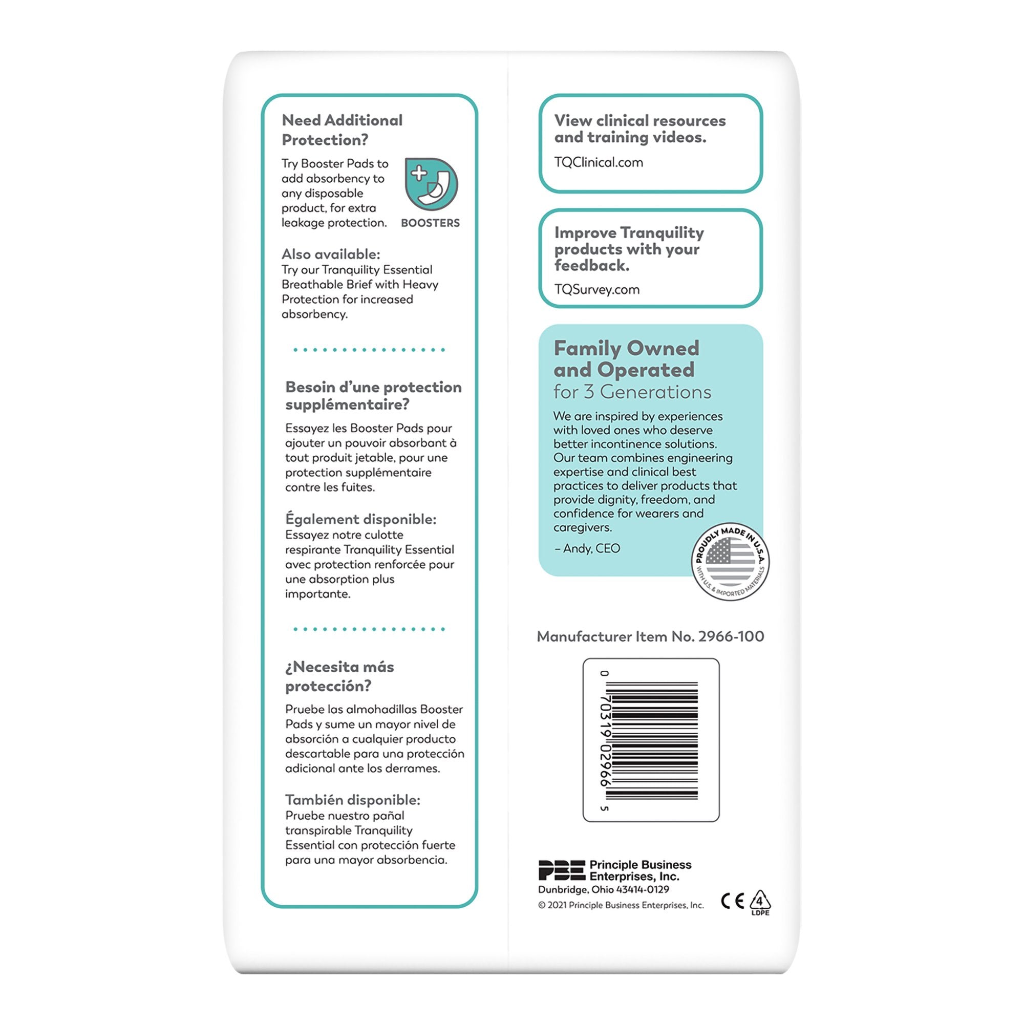Incontinence Brief Tranquility® Essential Adult Large Unisex Disposable Moderate Absorbency - image 4