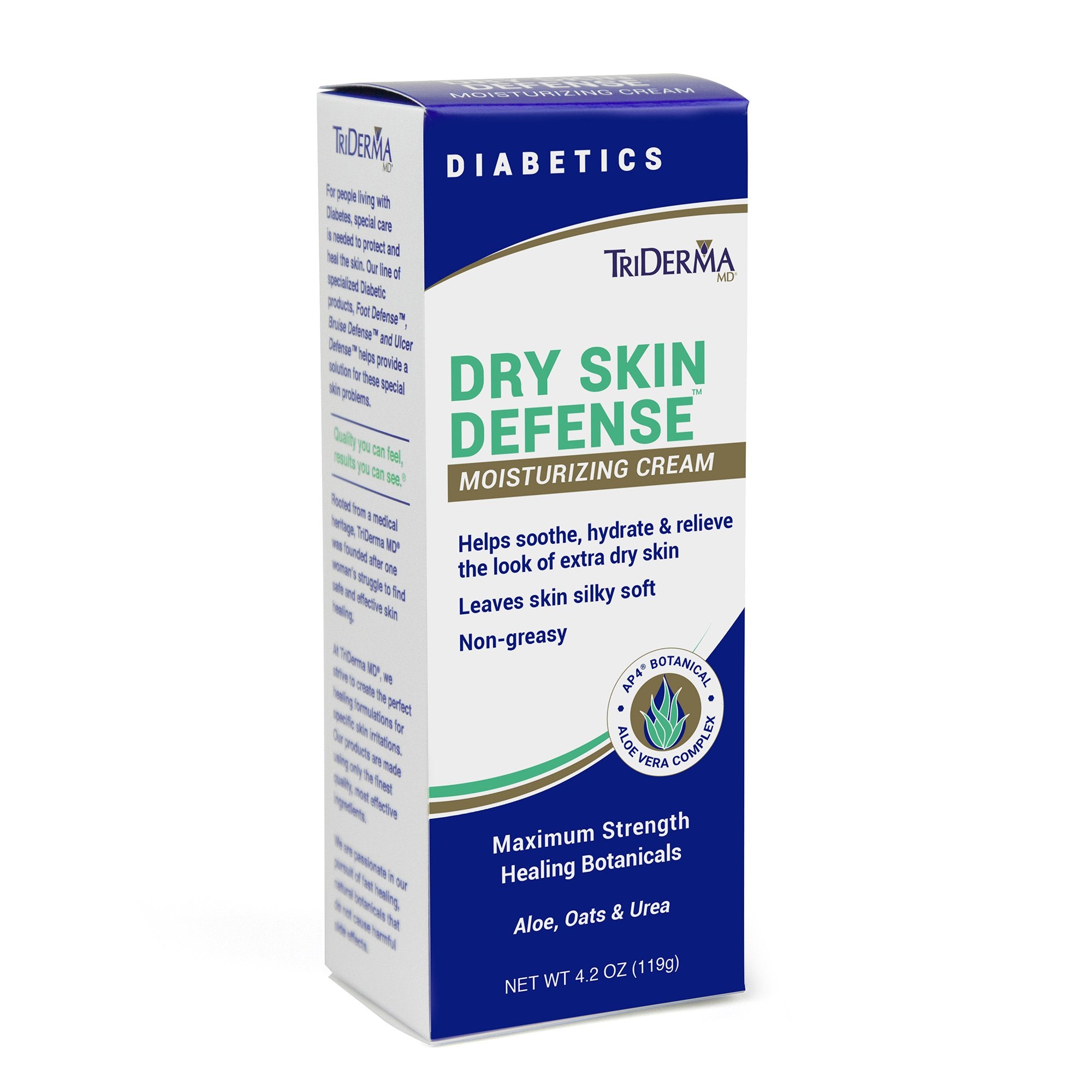 Hand and Body Moisturizer TriDerma® MD Diabetic Dry Skin Defense™ 4.2 oz. Tube Unscented Cream - image 2