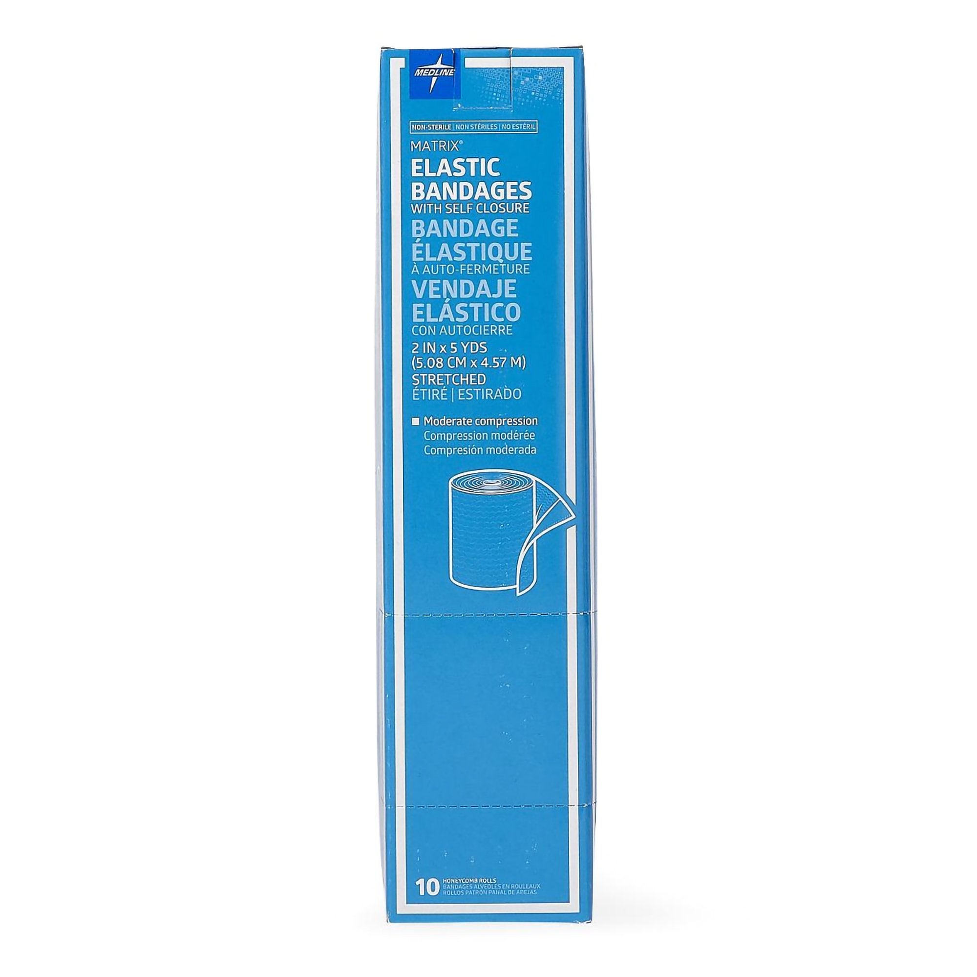 Elastic Bandage Matrix 2 Inch X 5 Yard Double Hook and Loop Closure Natural NonSterile Medium Compression - image 3