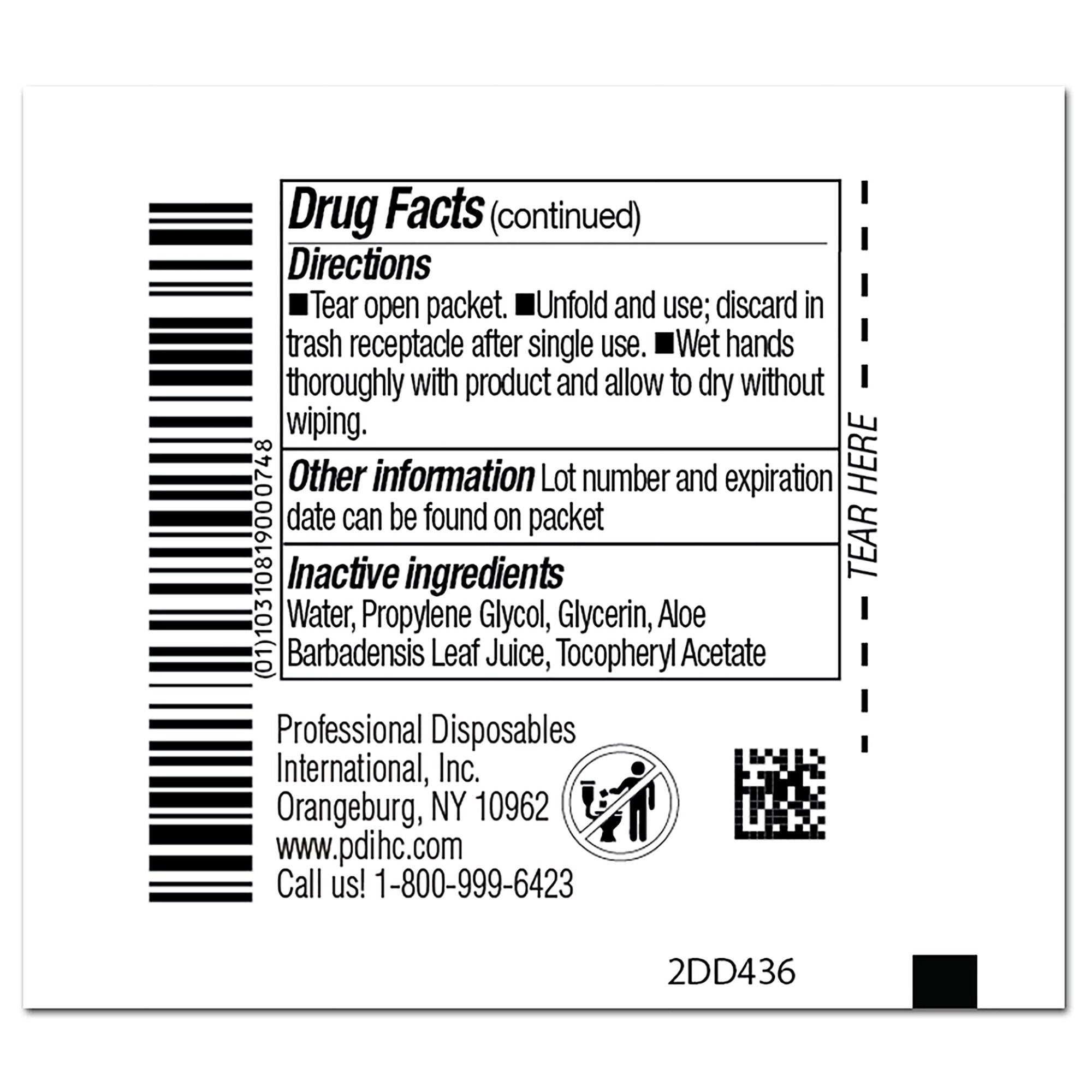 Hand Sanitizing Wipe Sani-Hands® 100 Count Ethyl Alcohol Wipe Individual Packet - image 3