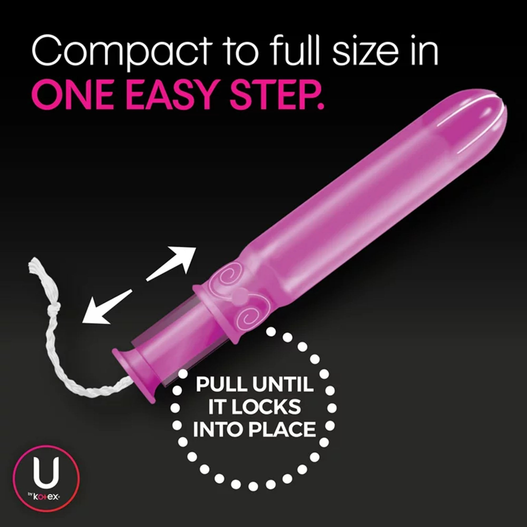 Tampon U by Kotex® Click® Super Absorbency Plastic Applicator Individually Wrapped - image 7
