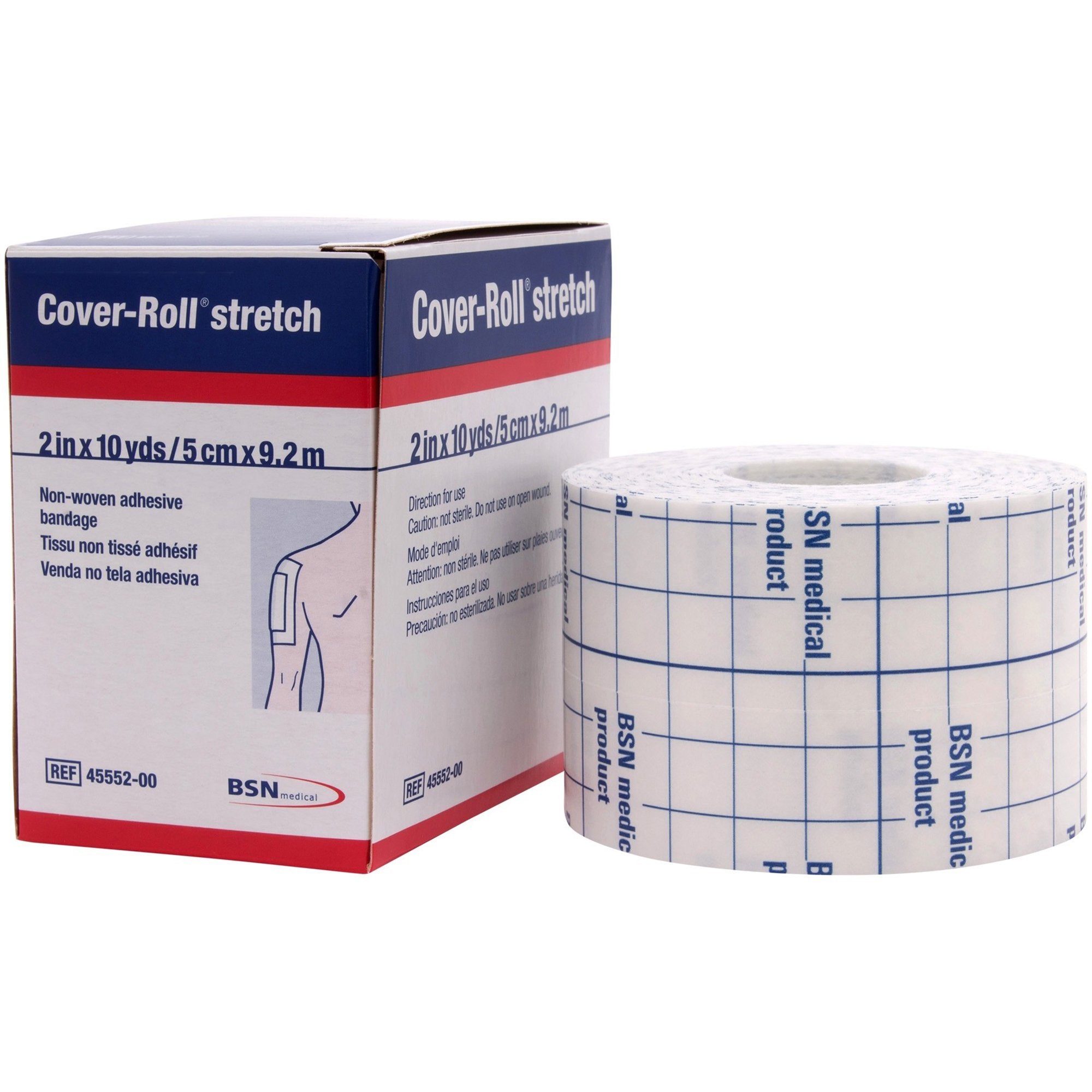 Cover-Roll® Stretch Nonwoven Polyester Dressing Retention Tape, 2 Inch x 10 Yard