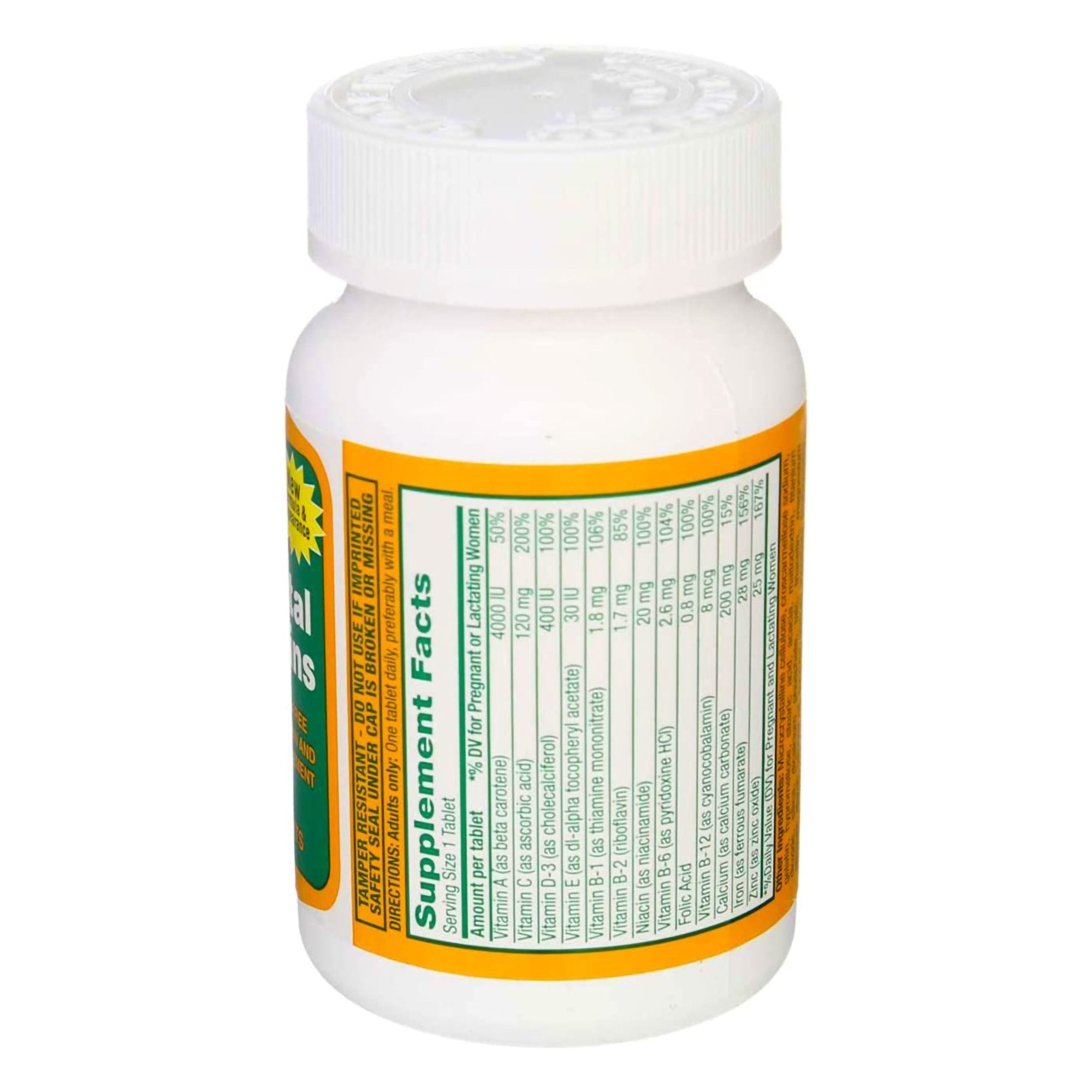 Prenatal Vitamin Supplement Rugby® PNV no.95 / Ferrous fum / Folic ac Tablet 100 per Bottle - image 3