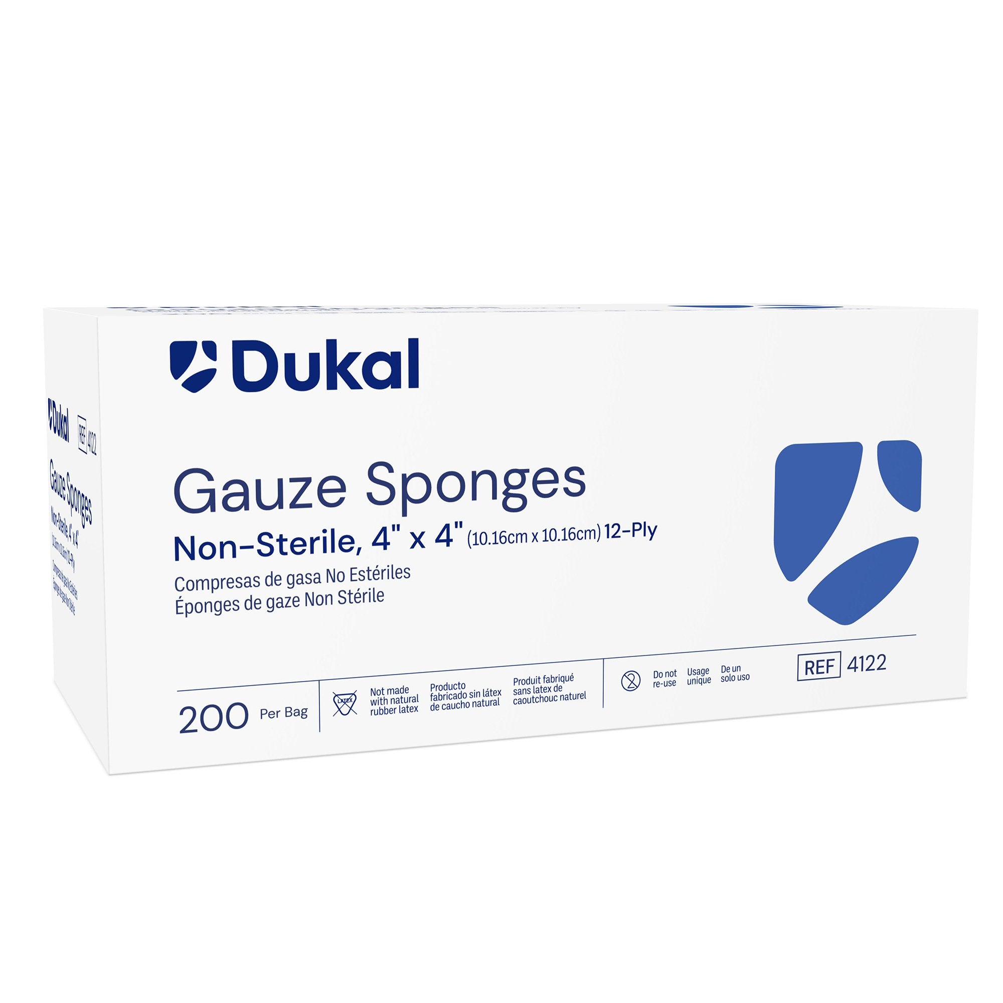 Dukal™ Gauze Sponge, 4 x 4 Inch, 12-Ply