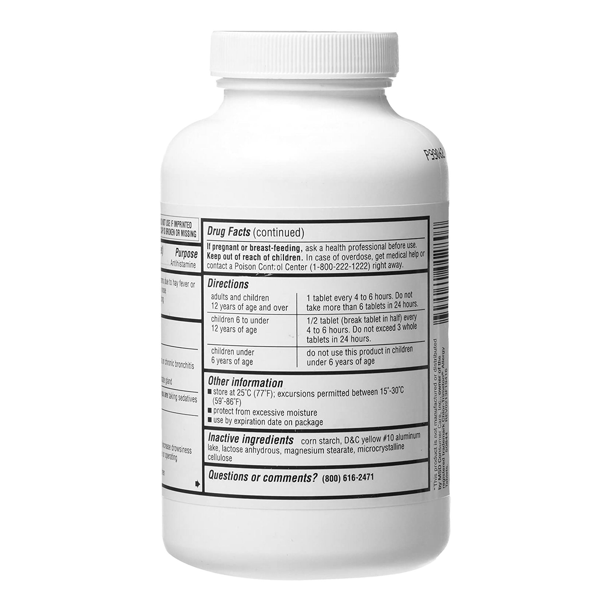 Allergy Relief Major® 4 mg Strength Tablet 1,000 per Bottle - image 3