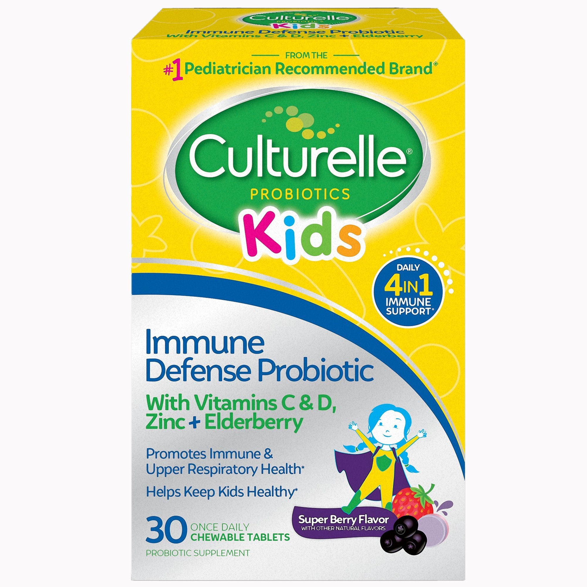 Probiotic Dietary Supplement Culturelle® 30 per Box Chewable Tablet