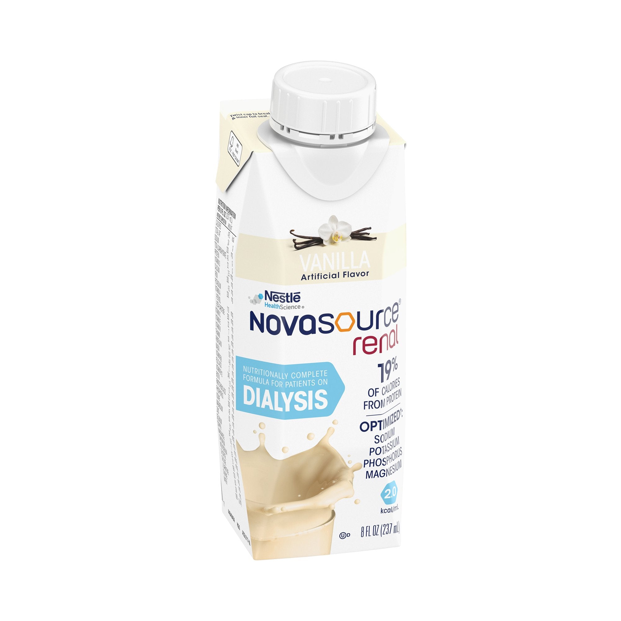 Oral Supplement Novasource® Renal Vanilla Flavor Liquid 8 oz. Carton