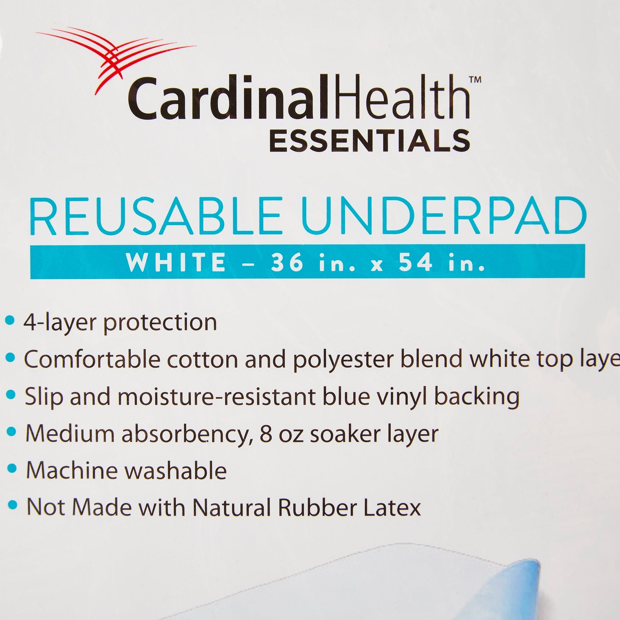 ReliaMed Reusable Polyester Underpad 36x54" Moderate Absorbency