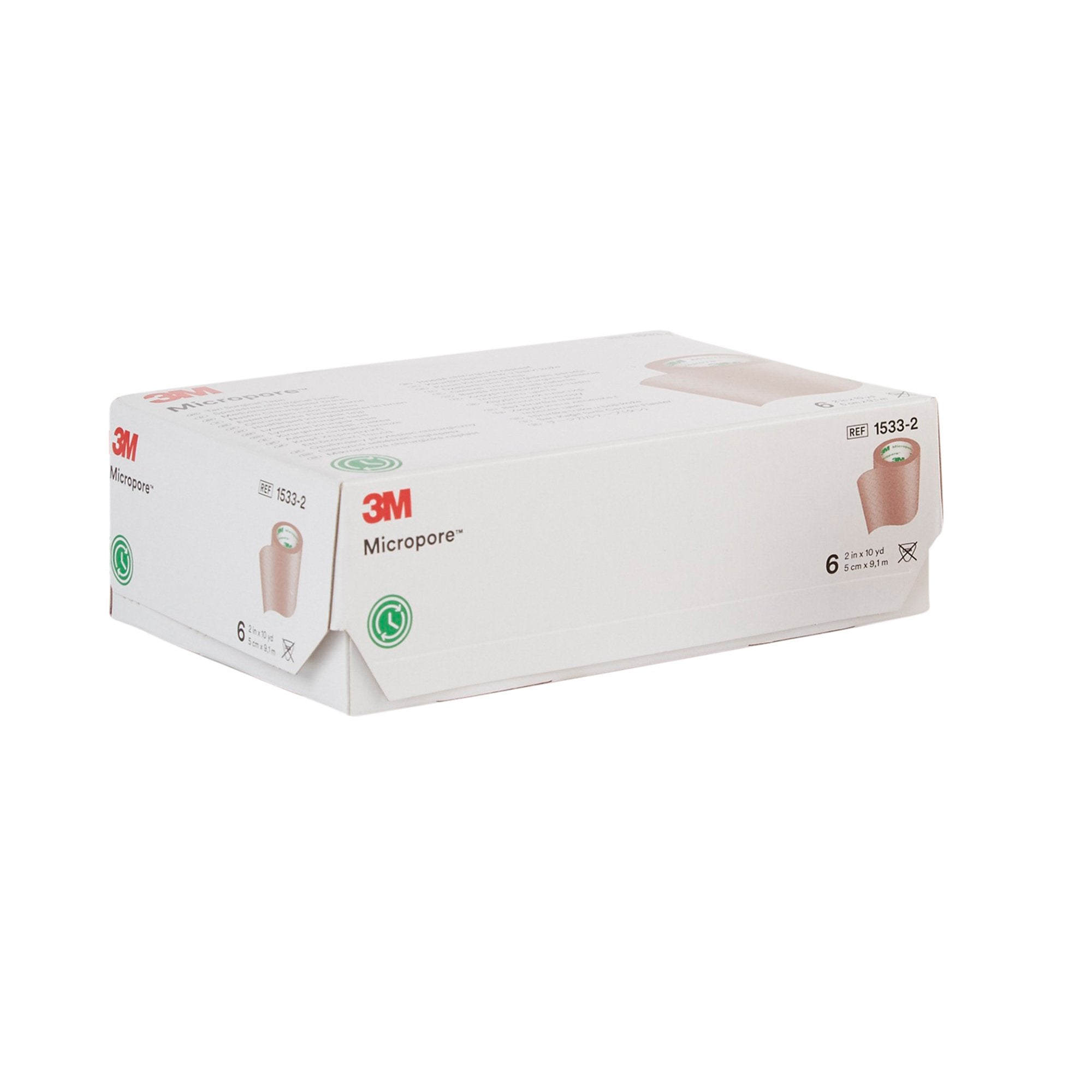 3M™ Micropore™ Tan Paper Medical Tape, 2" x 10yd, Hypoallergenic, 6-Pack