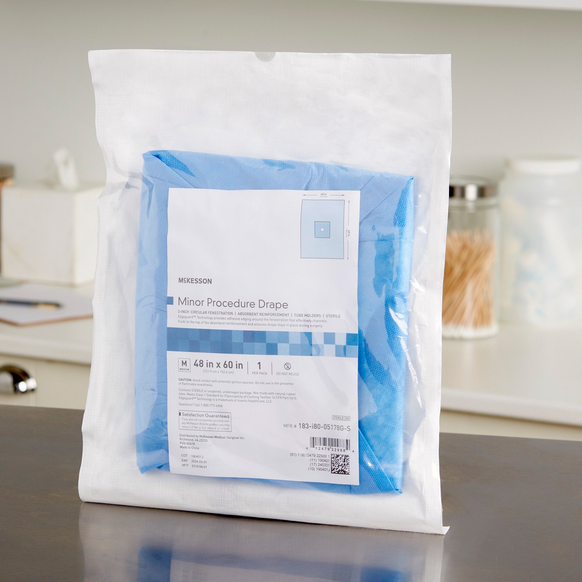 McKesson Sterile Minor Procedure Surgical Drape, 48 x 60 Inch (1 Unit)