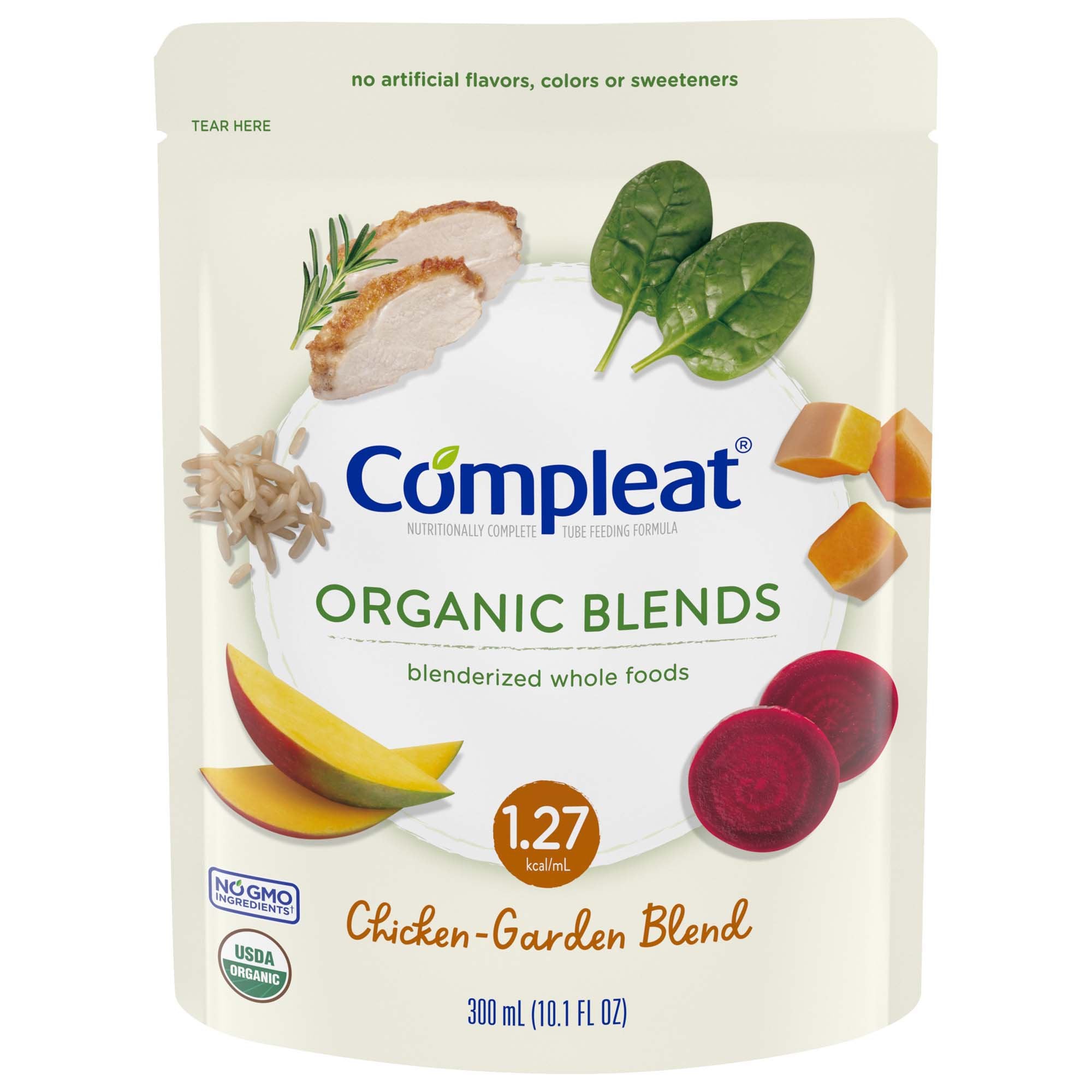 Oral Supplement Compleat® Organic Blends Chicken-Garden Flavor Liquid 10.1 oz. Pouch