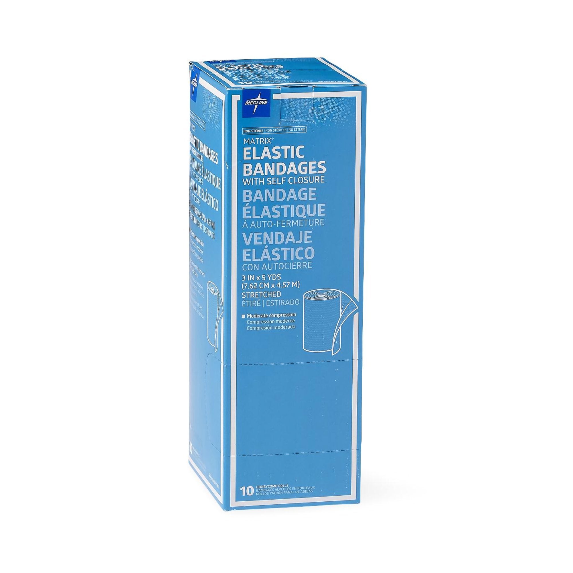 Elastic Bandage Matrix 3 Inch X 5 Yard Double Hook and Loop Closure Natural NonSterile Medium Compression - image 5