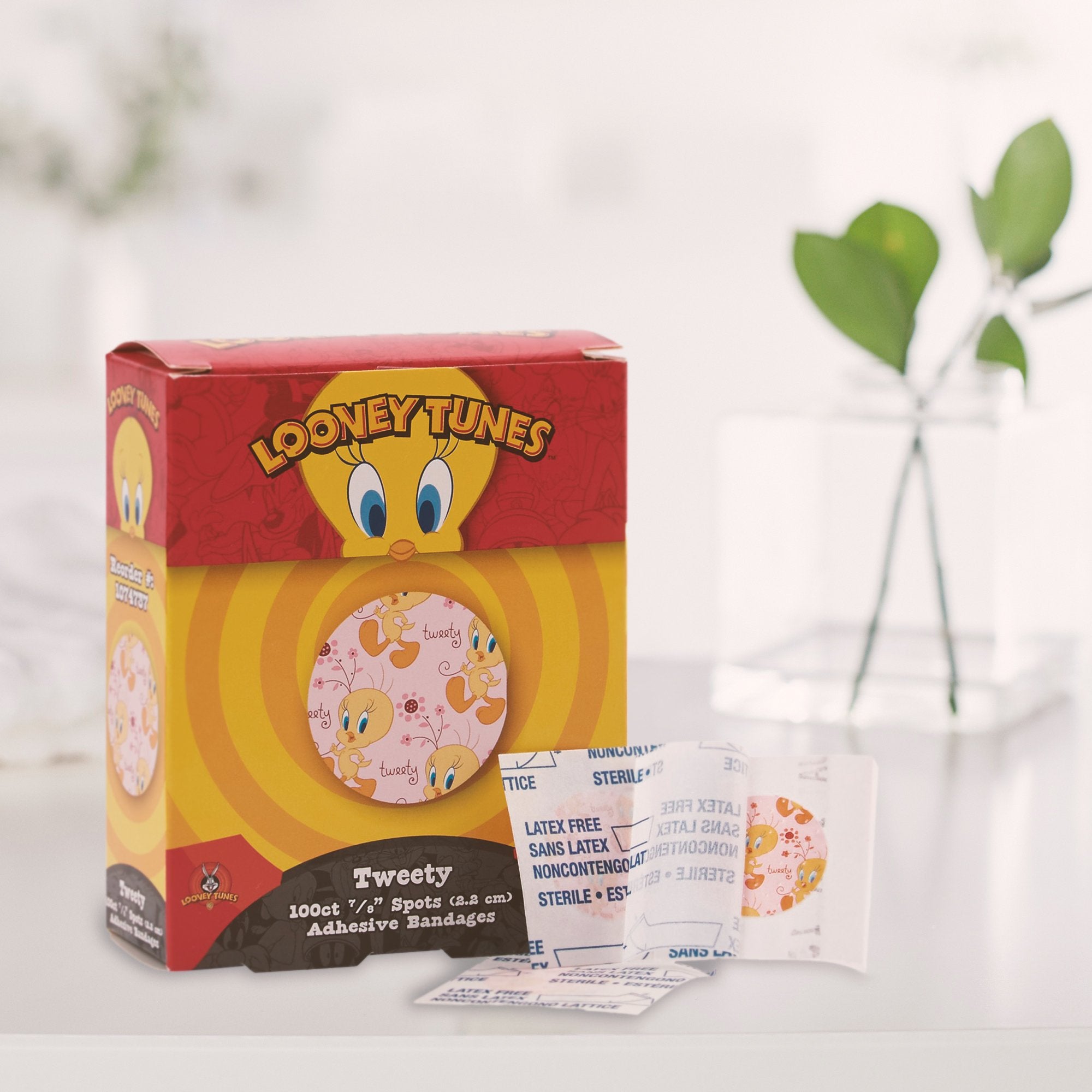 Adhesive Spot Bandage Looney Tunes™ Plastic Kid Design (Tweety) 7/8 Inch Diameter Sterile - image 5