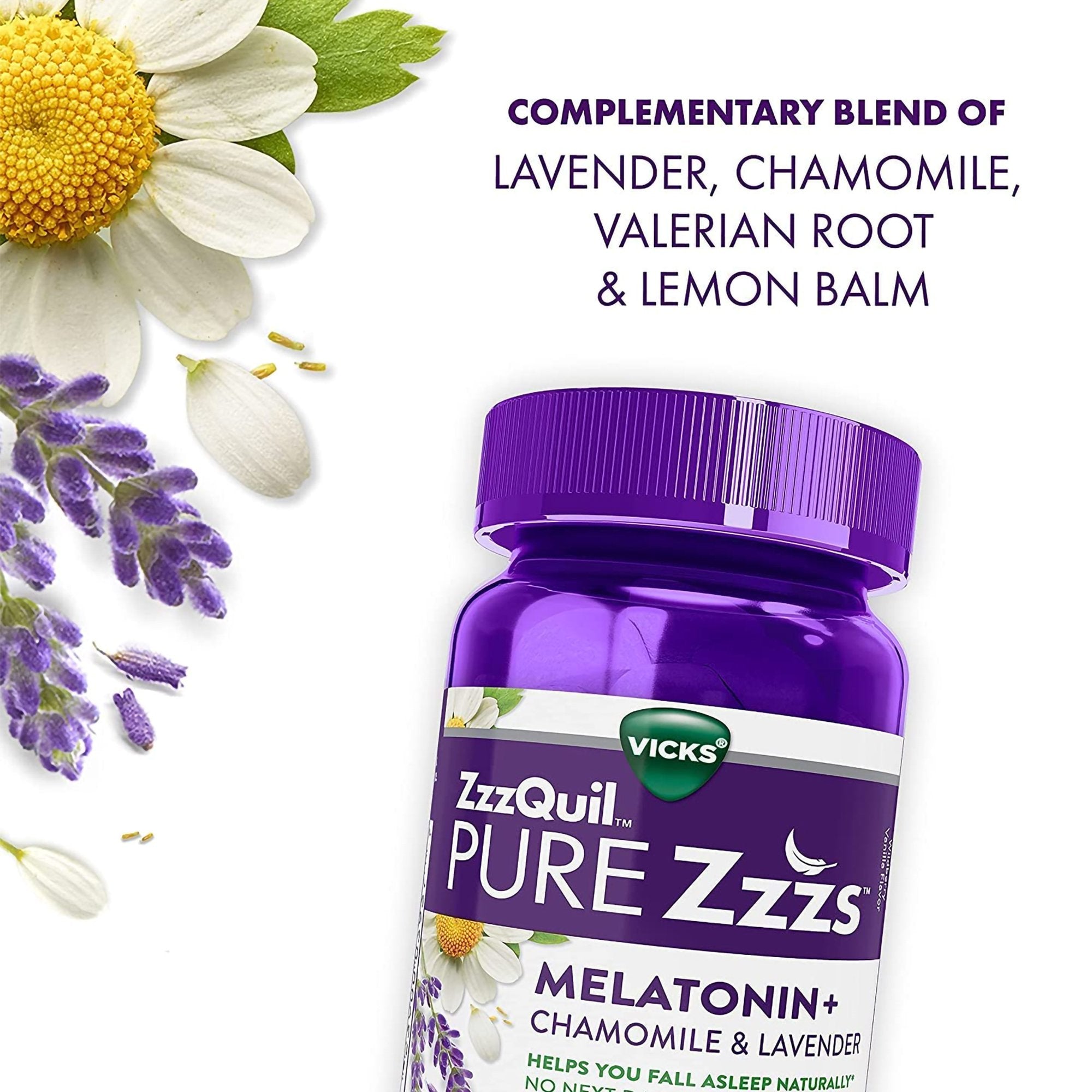 Sleep Aid ZzzQuil PURE Zzzs™ 24 per Bottle Gummy - image 5