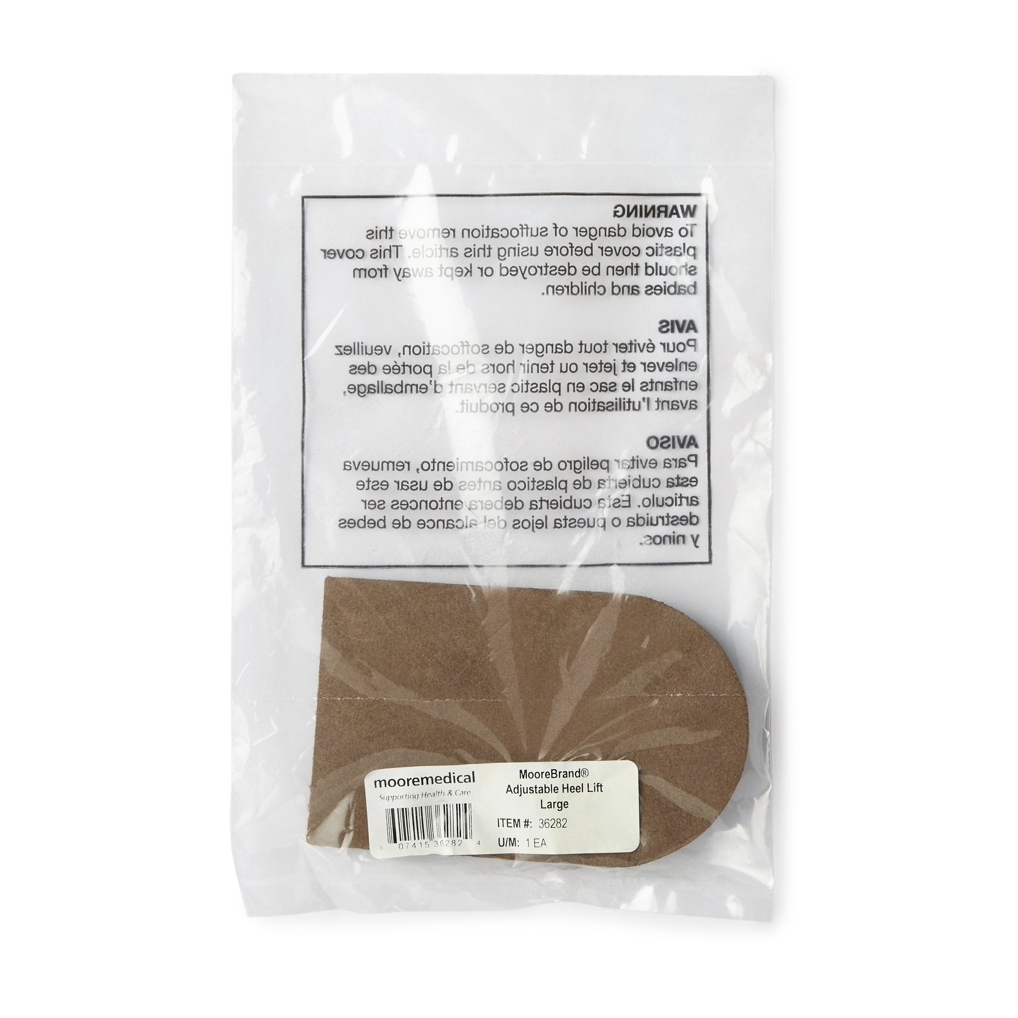 Heel Lift McKesson Leg Lifter Foam Core / Suede Top Men 10 to 13 Passion Mocha - image 5