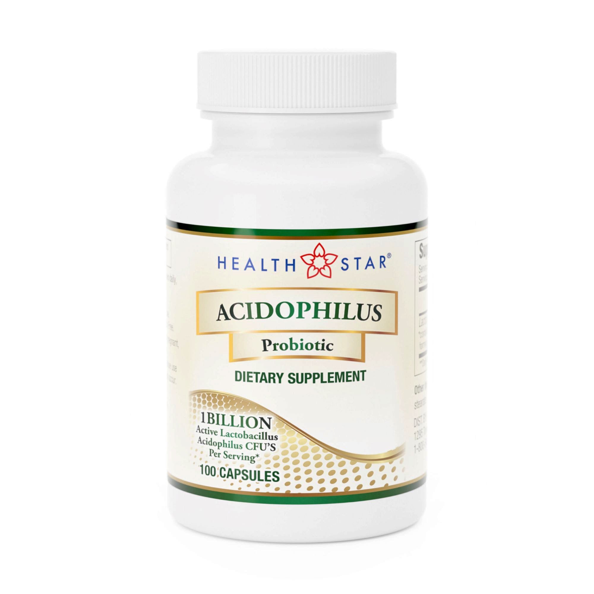 Probiotic Dietary Supplement HEALTH STAR® 100 per Bottle Capsule - image 2