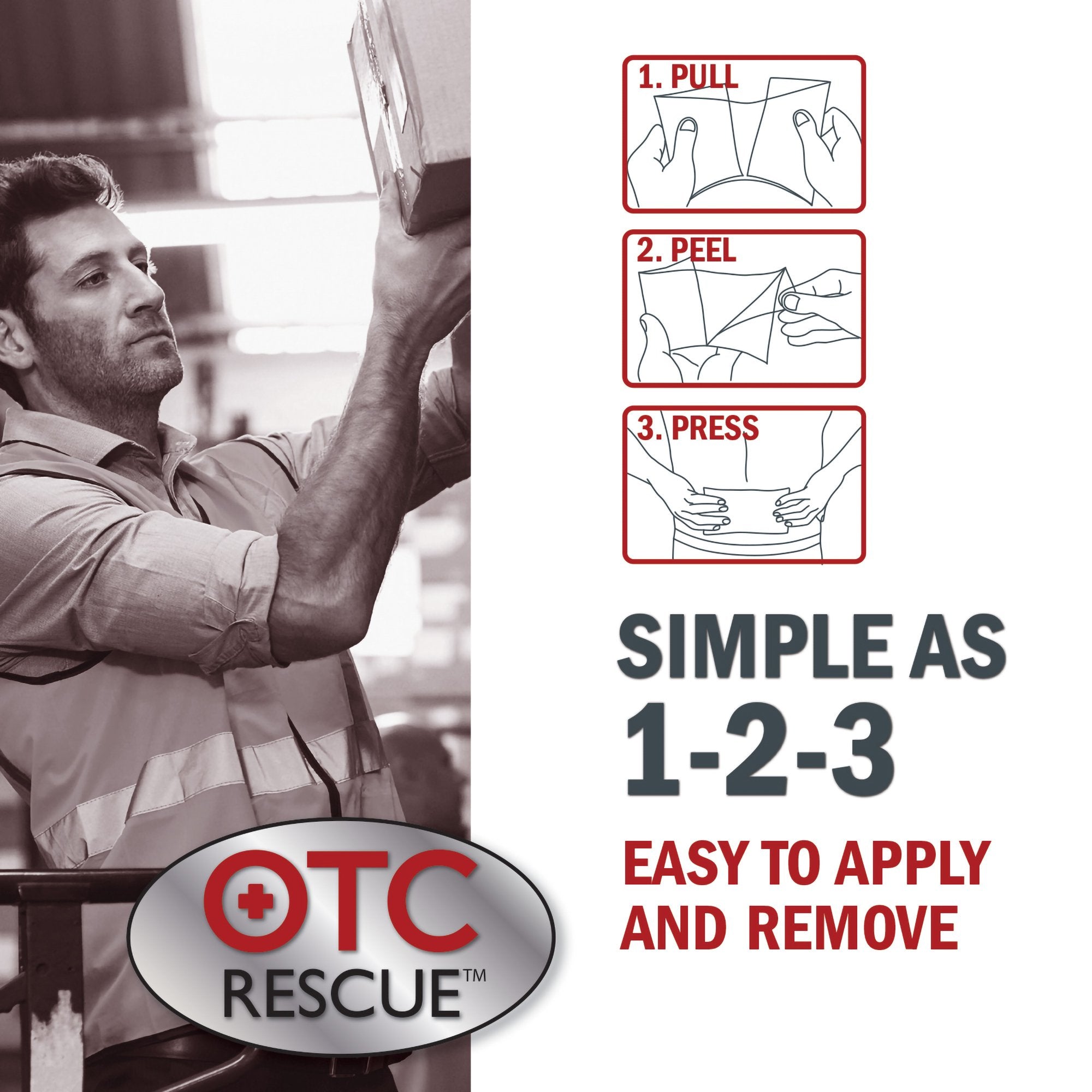 Topical Pain Relief OTC RESCUE 4% Strength Lidocaine Patch 30 per Box - image 4