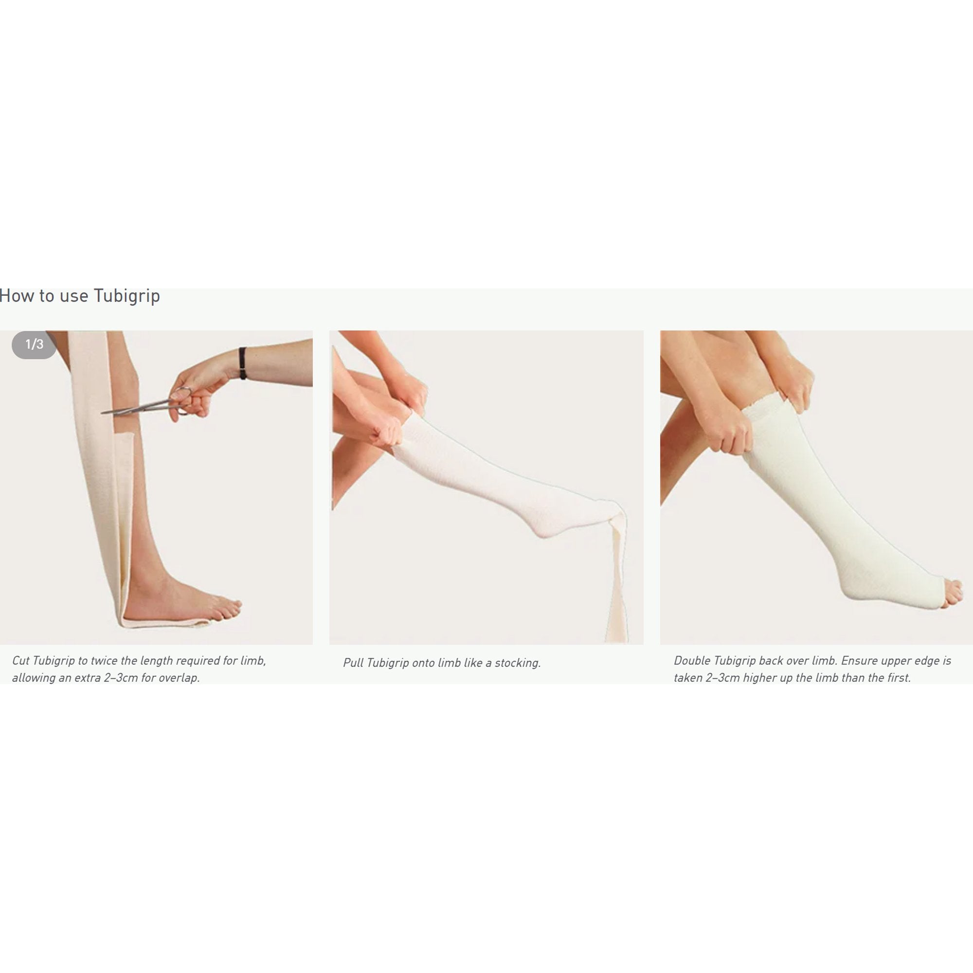Elastic Tubular Support Bandage Tubigrip® 2-3/4 Inch X 11 Yard Medum Arm / Small Ankle Pull On Beige NonSterile Size C Standard Compression - image 3