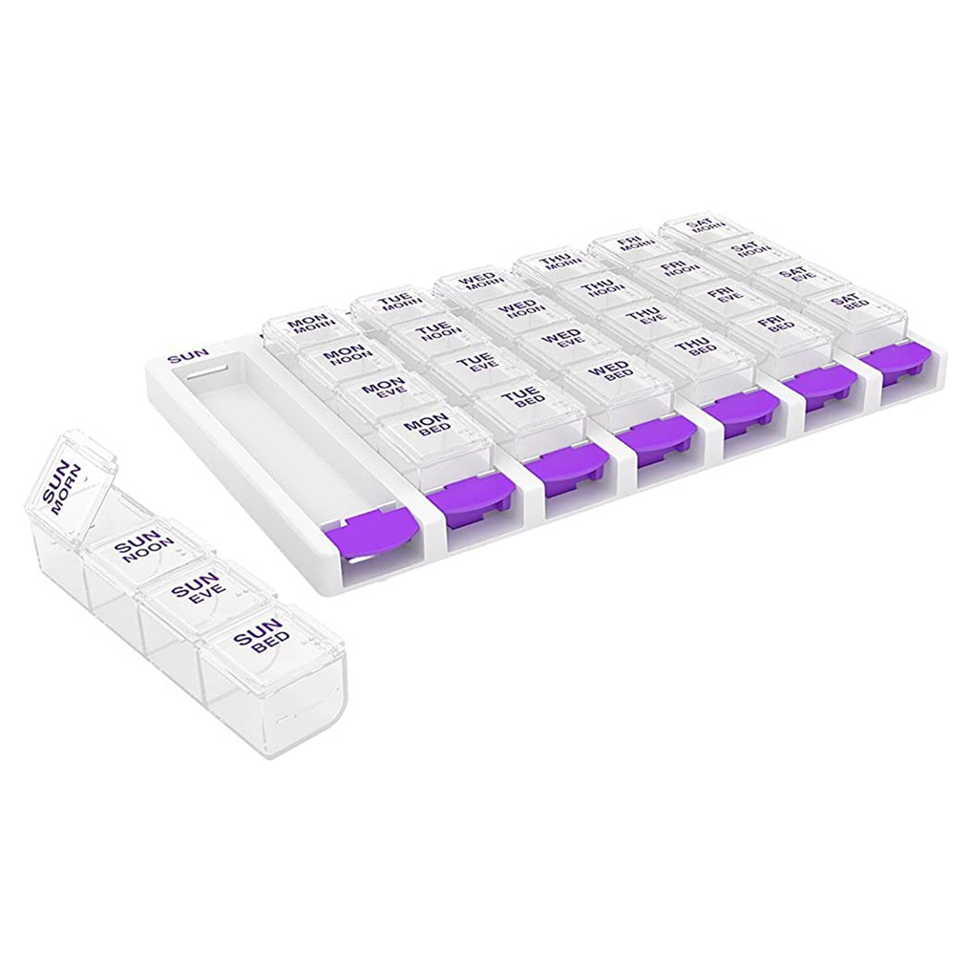 Pill Organizer Ezy Dose® Pop Out Push-Button Medtime Planner® 7 Day 4 Dose
