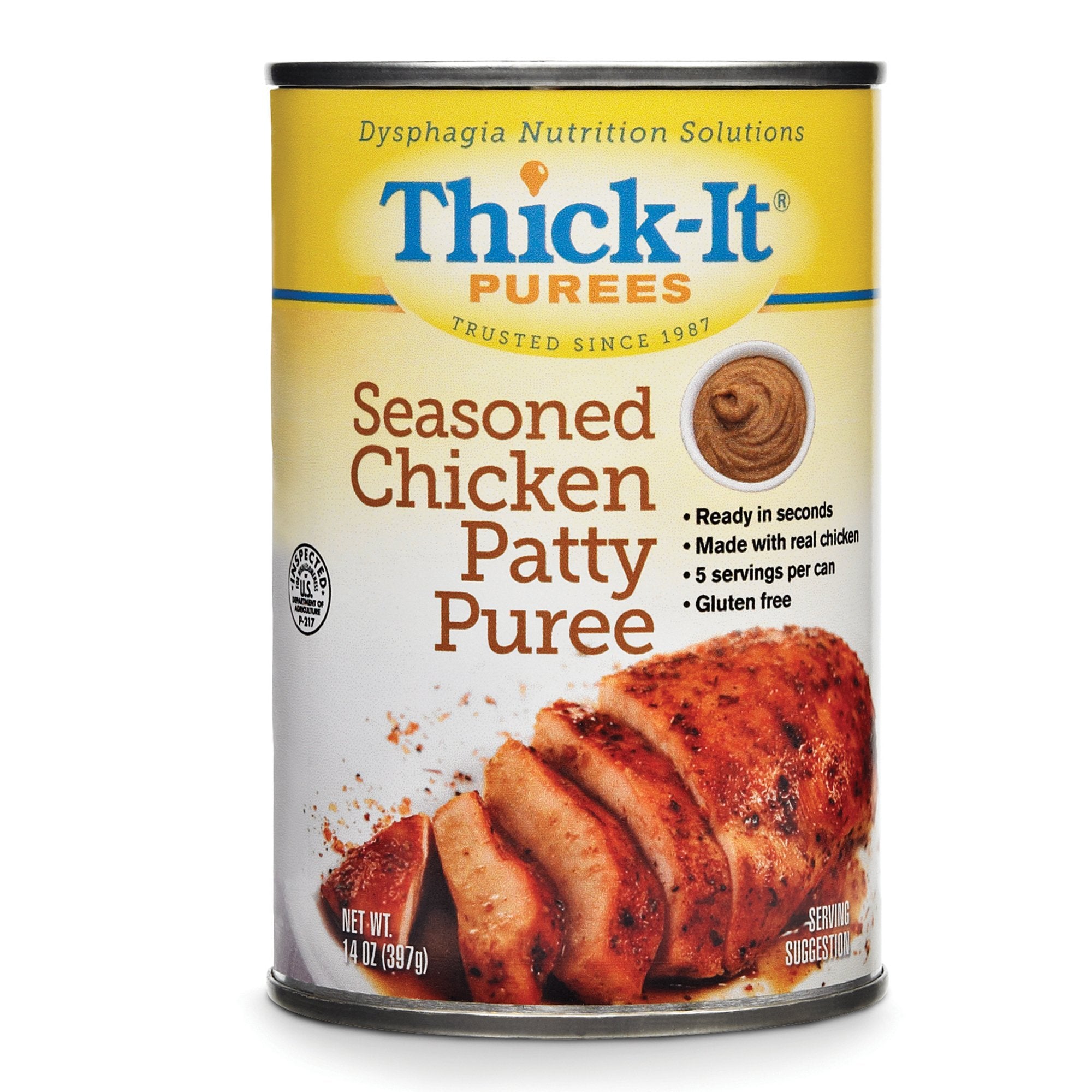 Thick-It® Seasoned Chicken Patty Purée Thickened Food, 14-ounce can
