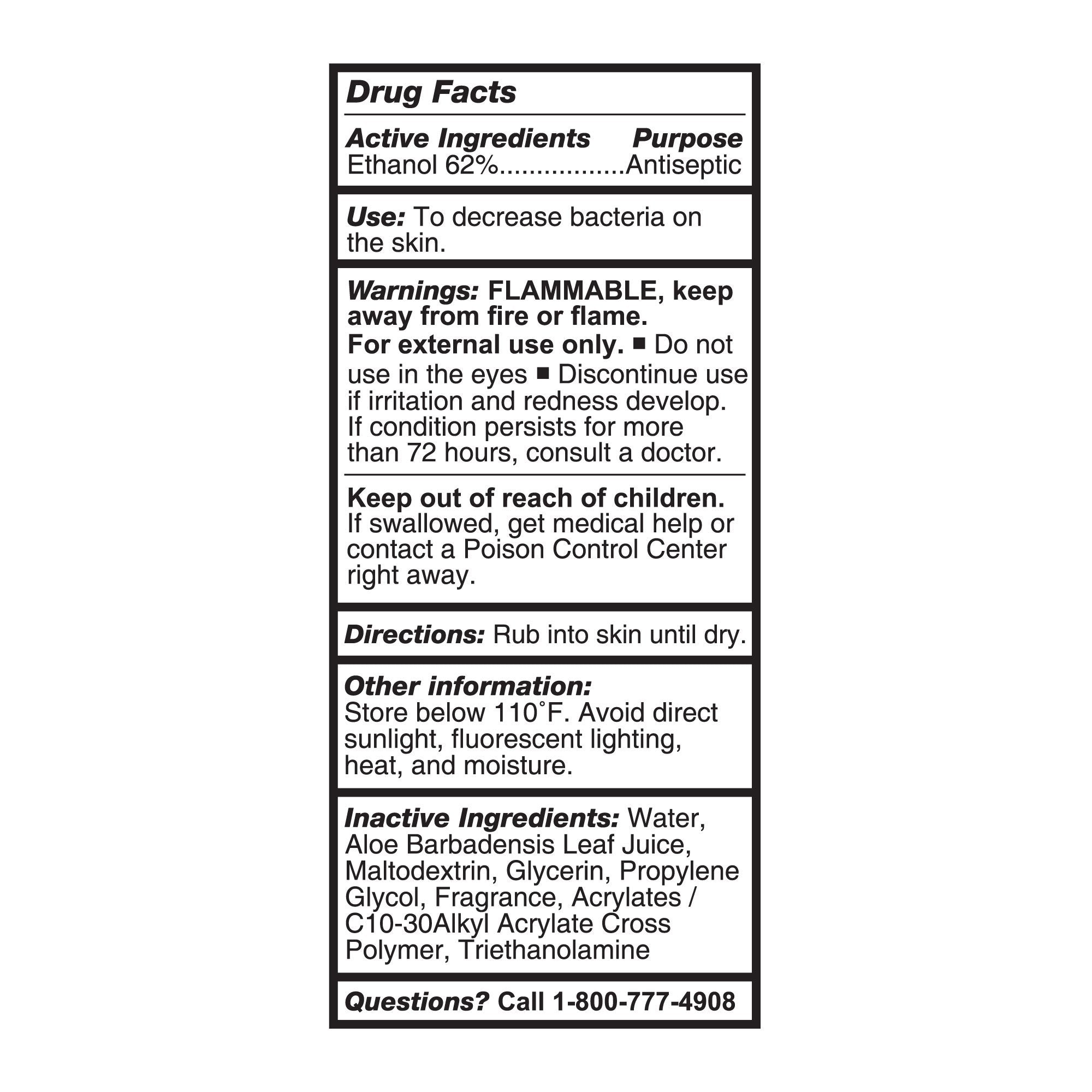 Hand Sanitizer with Aloe McKesson 4 oz. Ethyl Alcohol Gel Bottle - image 3