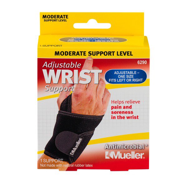 Wrist Support Mueller® Wraparound Neoprene Left or Right Hand Black One Size Fits Most - image 2