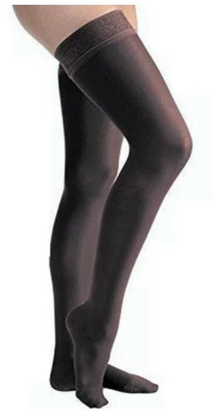 Compression Stocking Jobst® Activa Thigh High Large Black Closed Toe