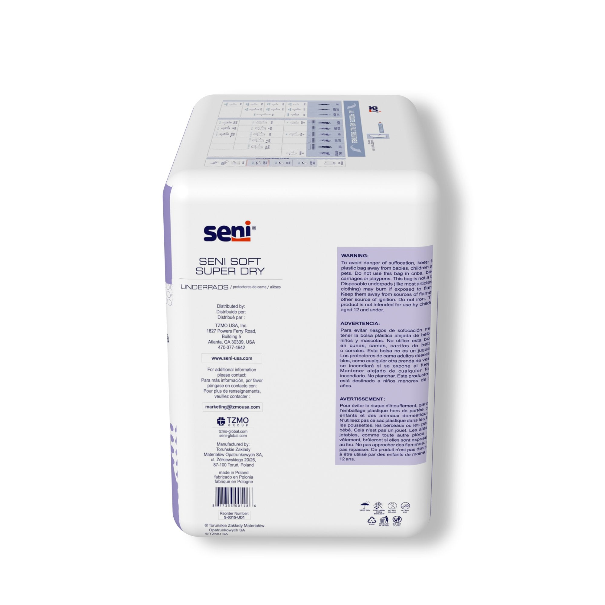 Disposable Underpad Seni® Soft Super Dry 23 X 35 Inch Cellulose Pulp Light Absorbency - image 2