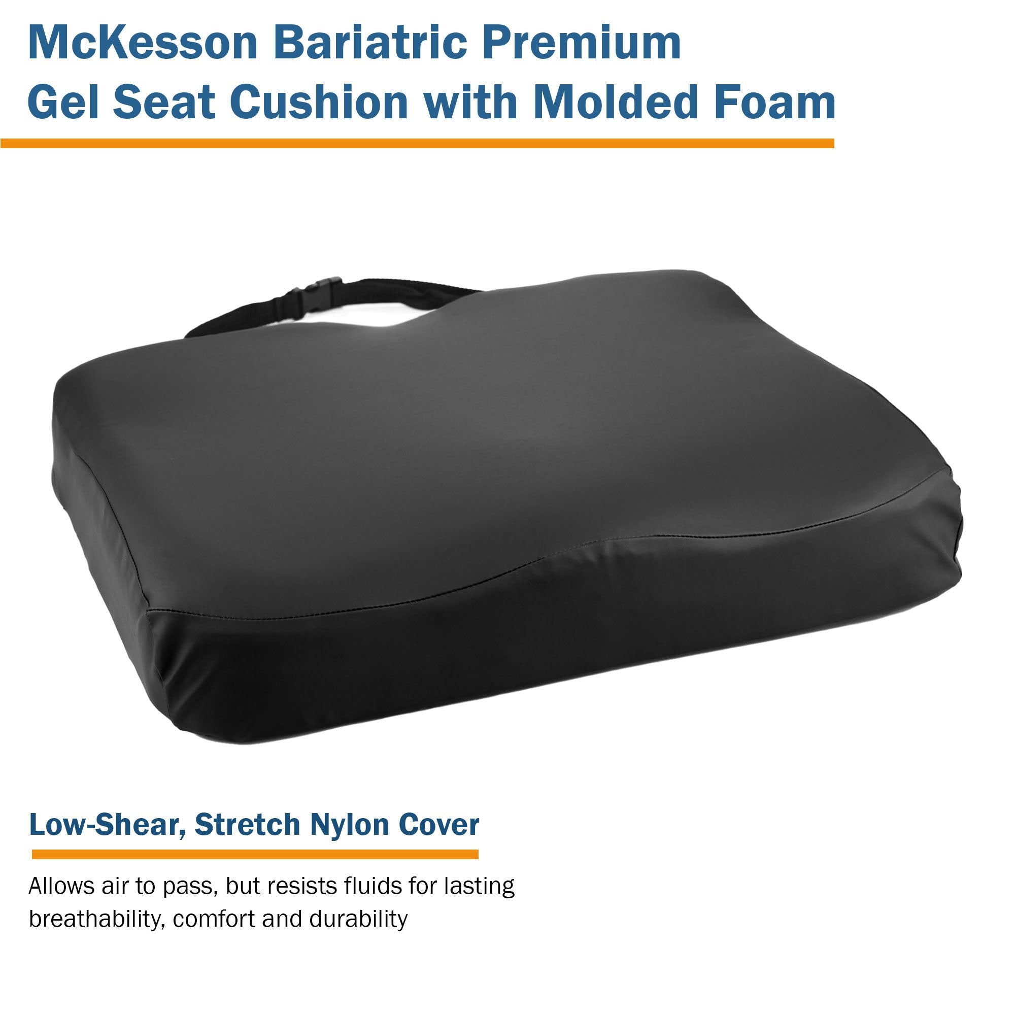 Contoured Seat Cushion McKesson 22 W X 18 L X 3 D Inch Foam / Gel - image 4