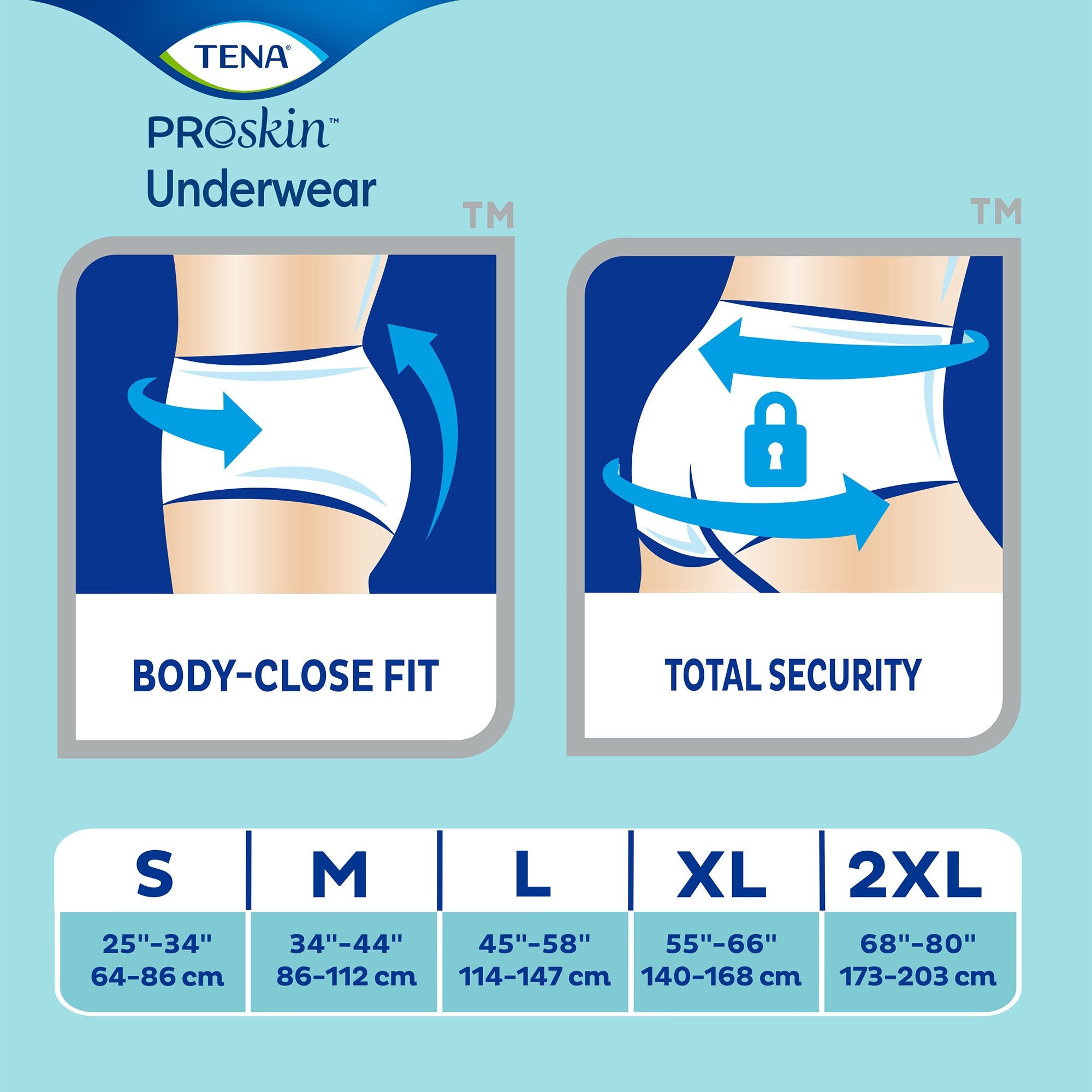 TENA® ProSkin™ Plus Fully Breathable Absorbent Underwear, X-Large (14 Units)