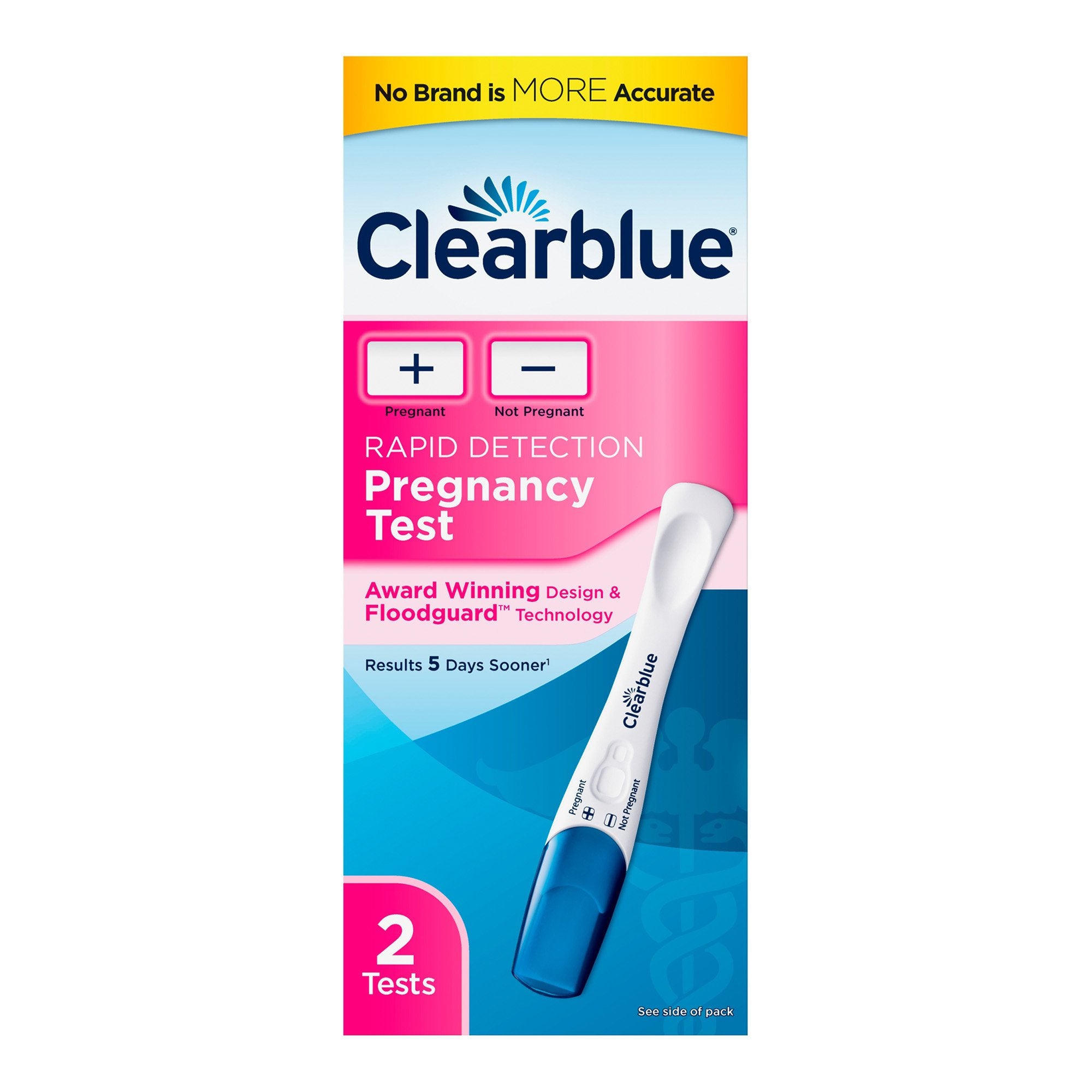 Reproductive Health Test Kit Clearblue® hCG Pregnancy Test 2 Tests CLIA Waived