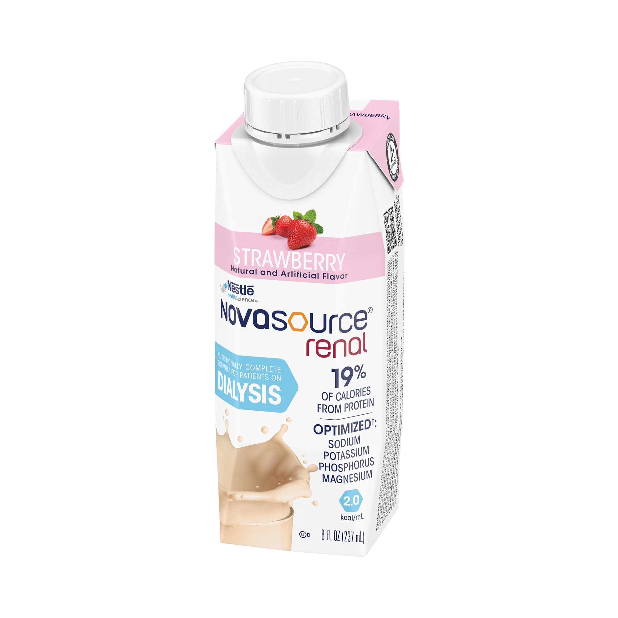 Oral Supplement Novasource® Renal Strawberry Flavor Liquid 8 oz. Carton - image 2