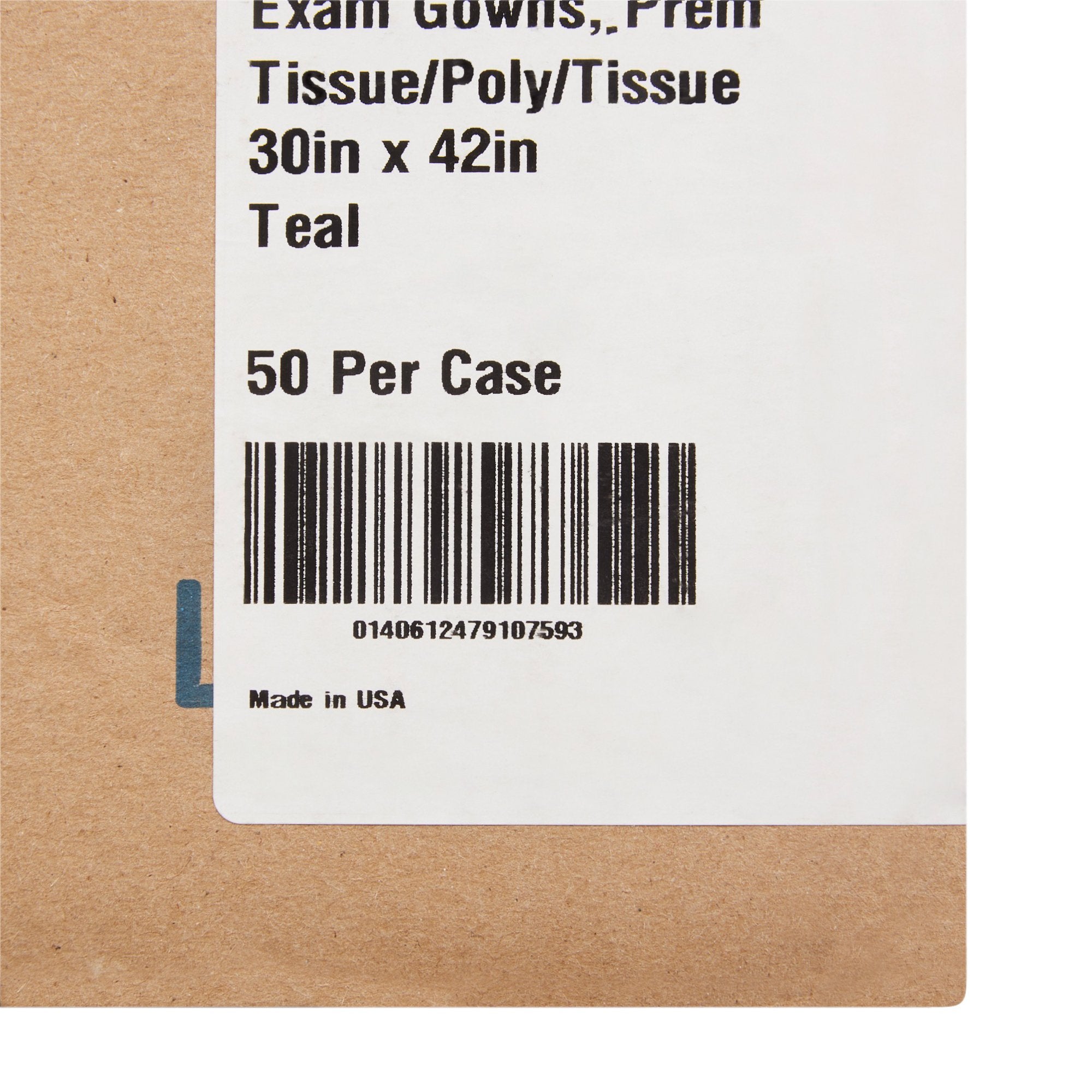 McKesson Patient Exam Gown, Teal (50 Units)