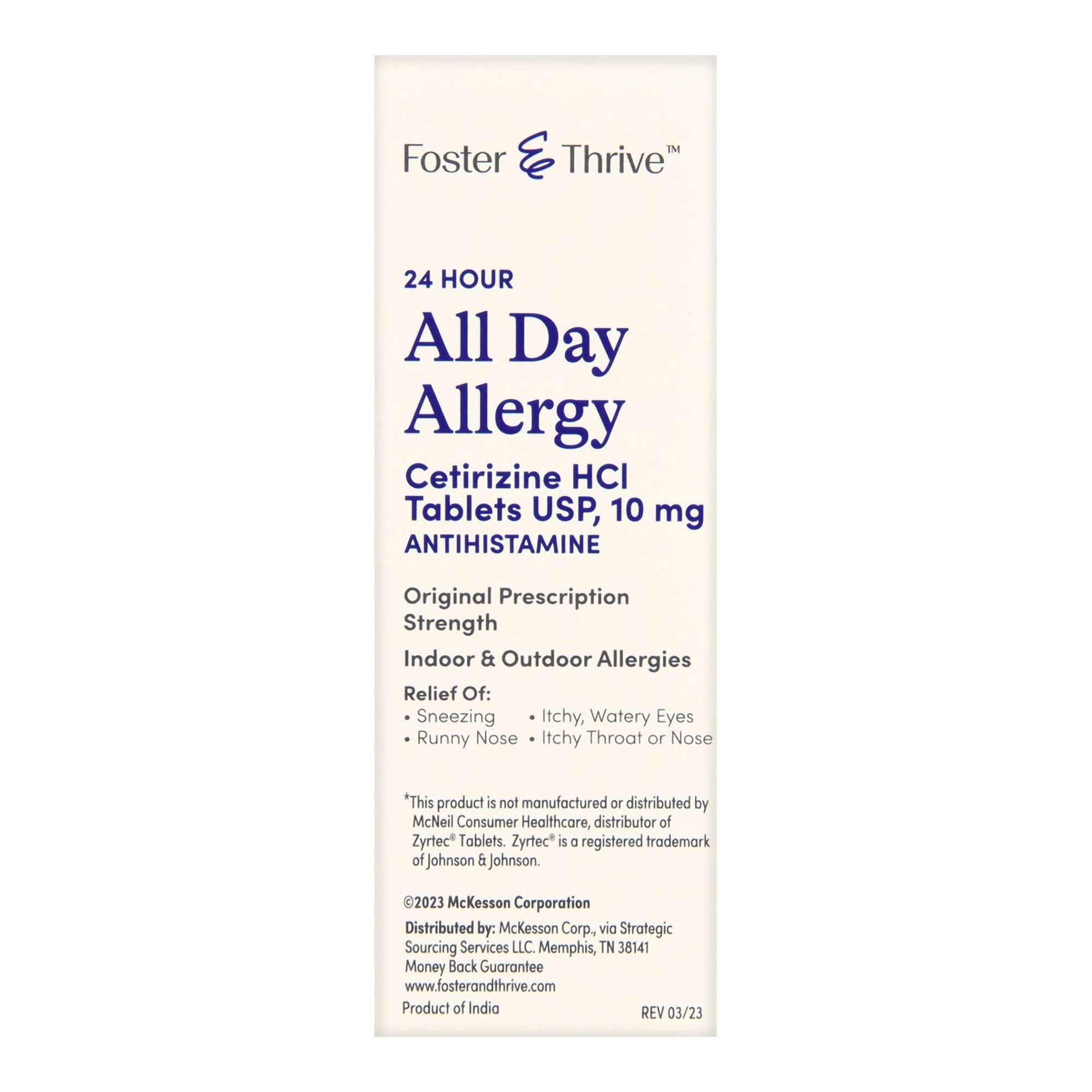 Allergy Relief Foster & Thrive™ 10 mg Strength Tablet 90 per Box - image 3