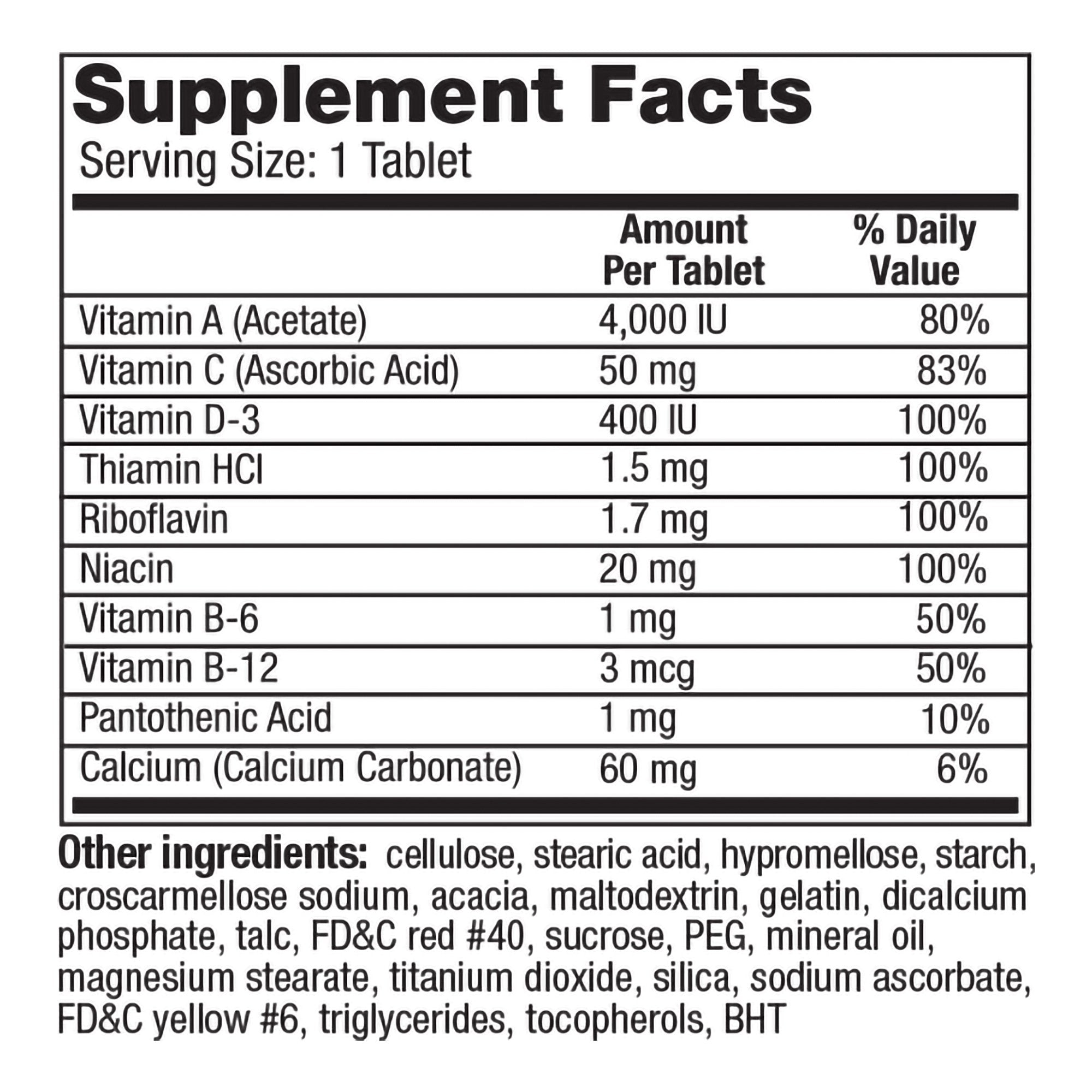 Multivitamin Supplement Geri-Care® Tablet 200 per Bottle - image 3